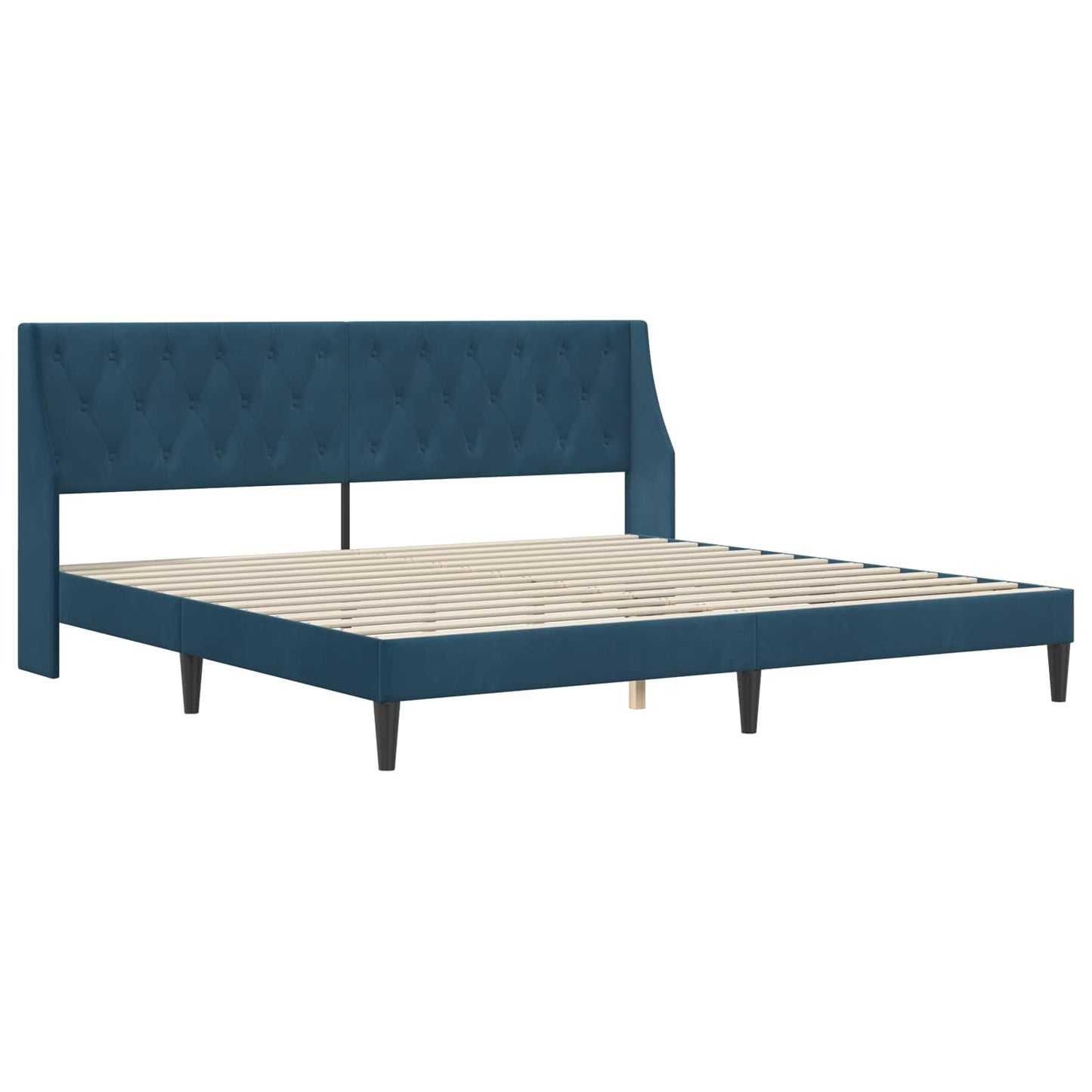 vidaXL Σκελετός Κρεβατιού με κεφαλάρι Μπλε 180 x 200 cm Βελούδο