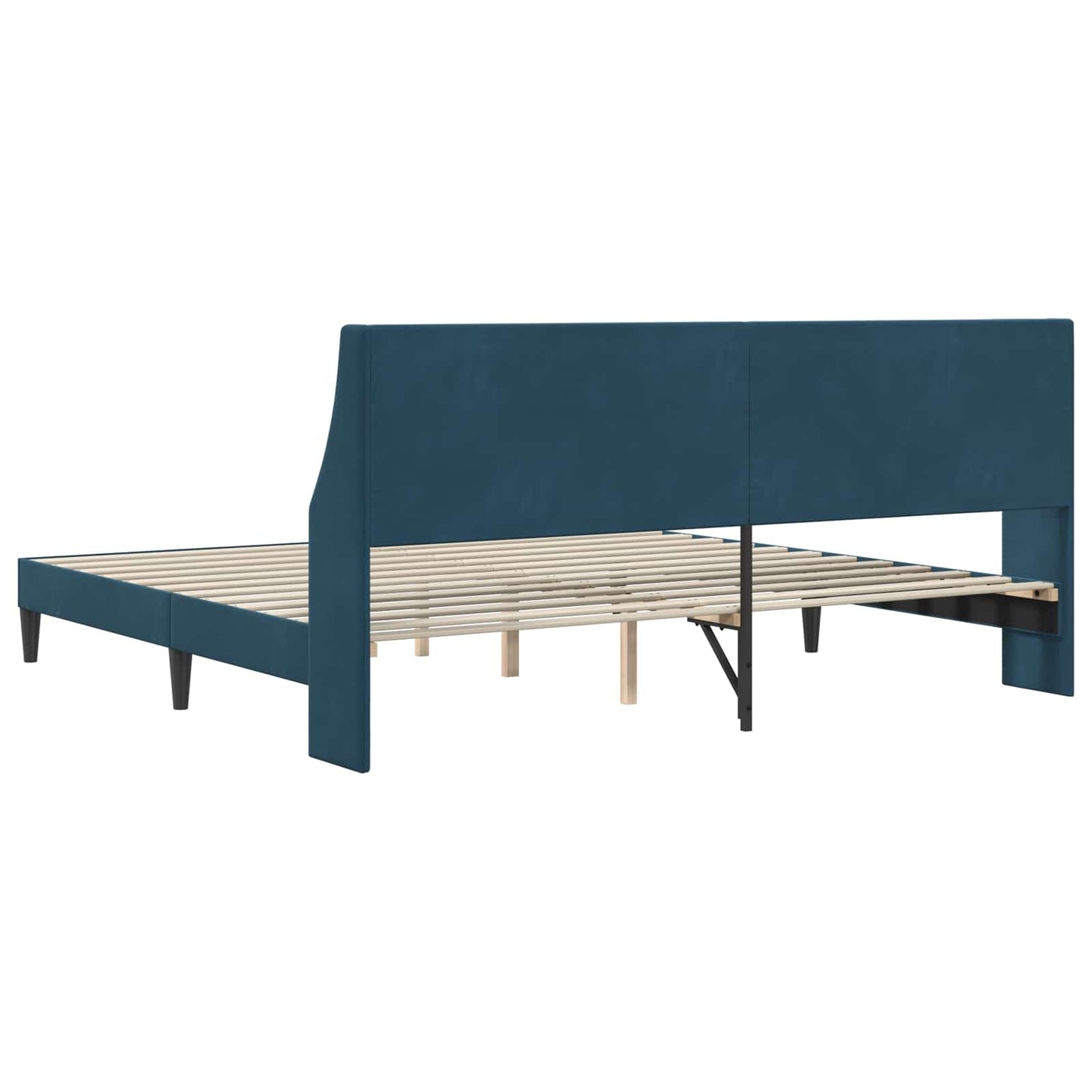 vidaXL Σκελετός Κρεβατιού με κεφαλάρι Μπλε 180 x 200 cm Βελούδο
