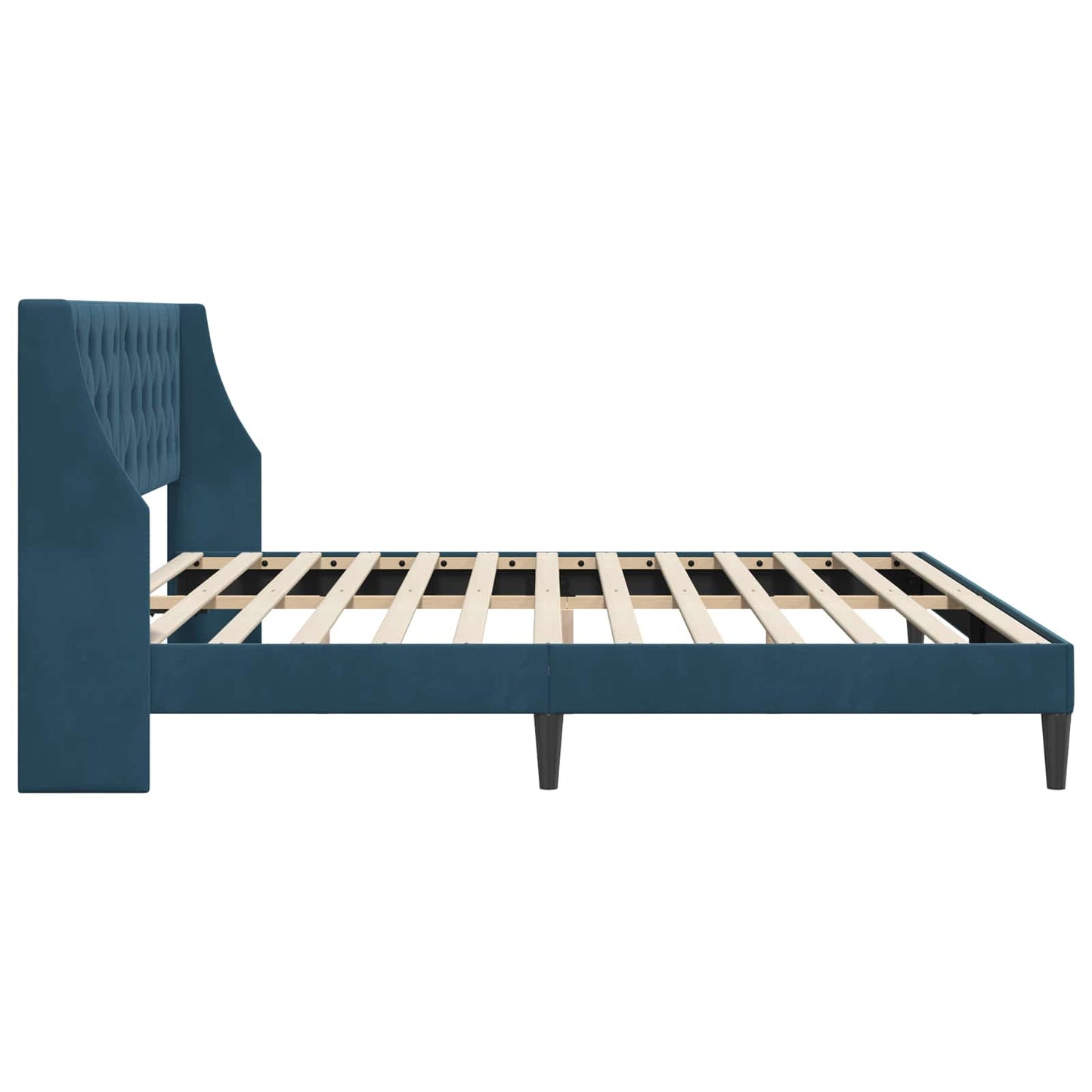 vidaXL Σκελετός Κρεβατιού με κεφαλάρι Μπλε 180 x 200 cm Βελούδο