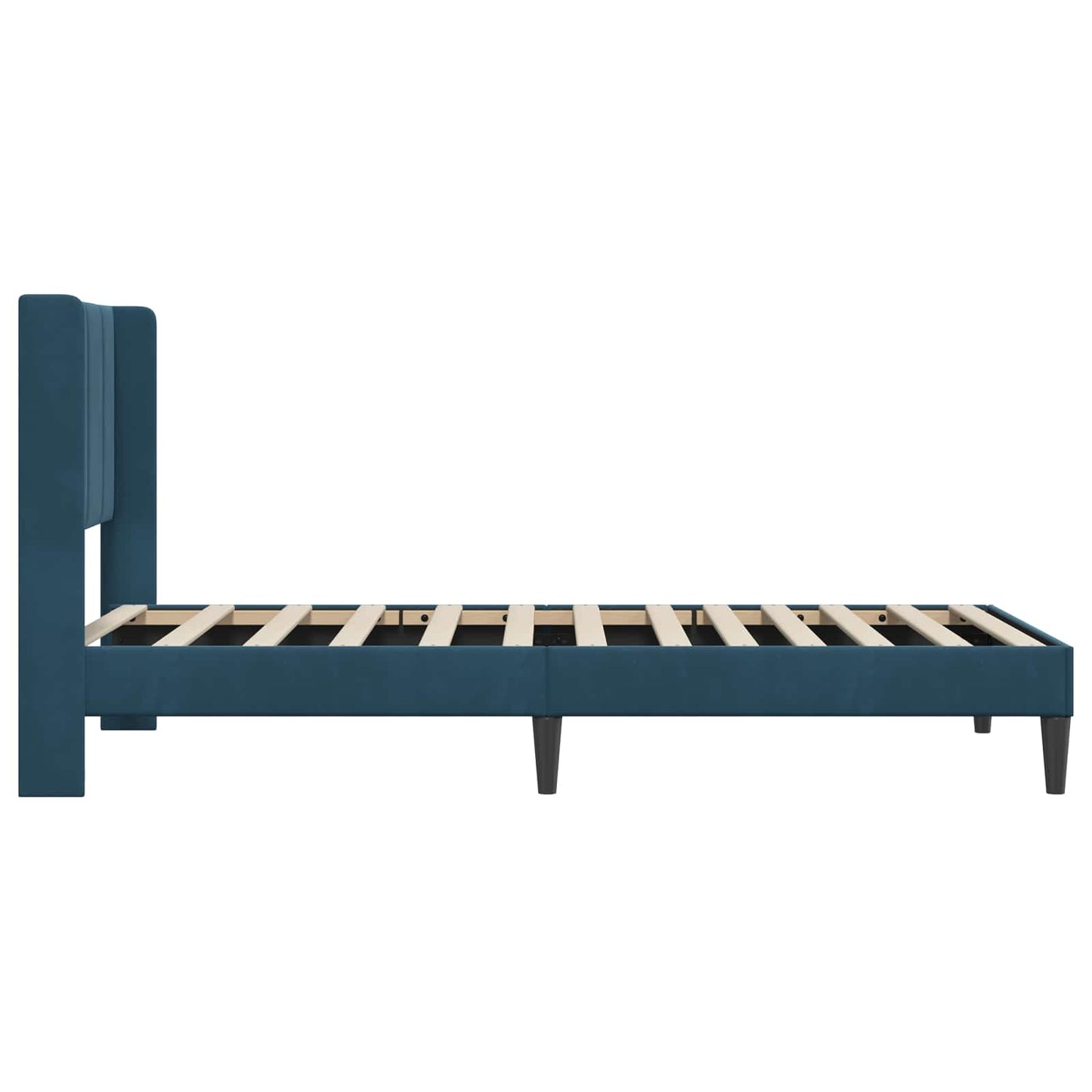 vidaXL Σκελετός Κρεβατιού με κεφαλάρι Μπλε 80 x 200 cm Βελούδο