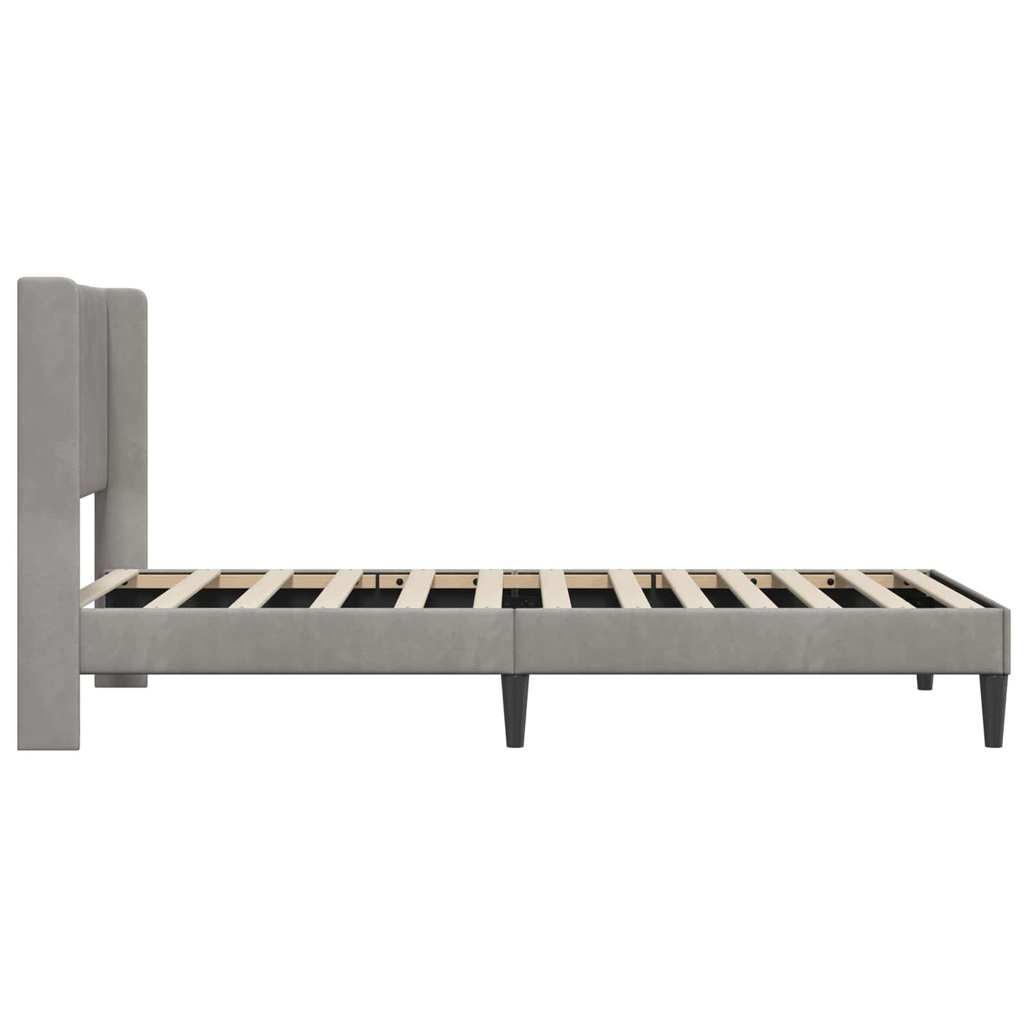 vidaXL Σκελετός Κρεβατιού Ανοιχτό γκρι 100 x 200 cm Βελούδο