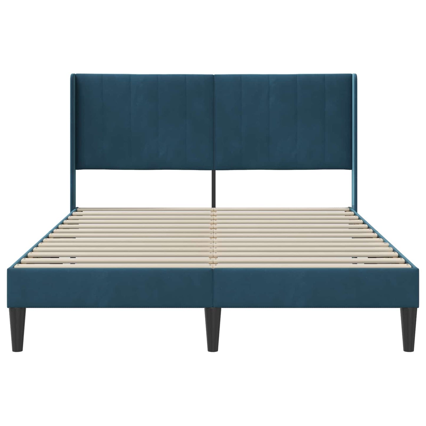 vidaXL Σκελετός Κρεβατιού με κεφαλάρι Μπλε 120 x 190 cm Βελούδο
