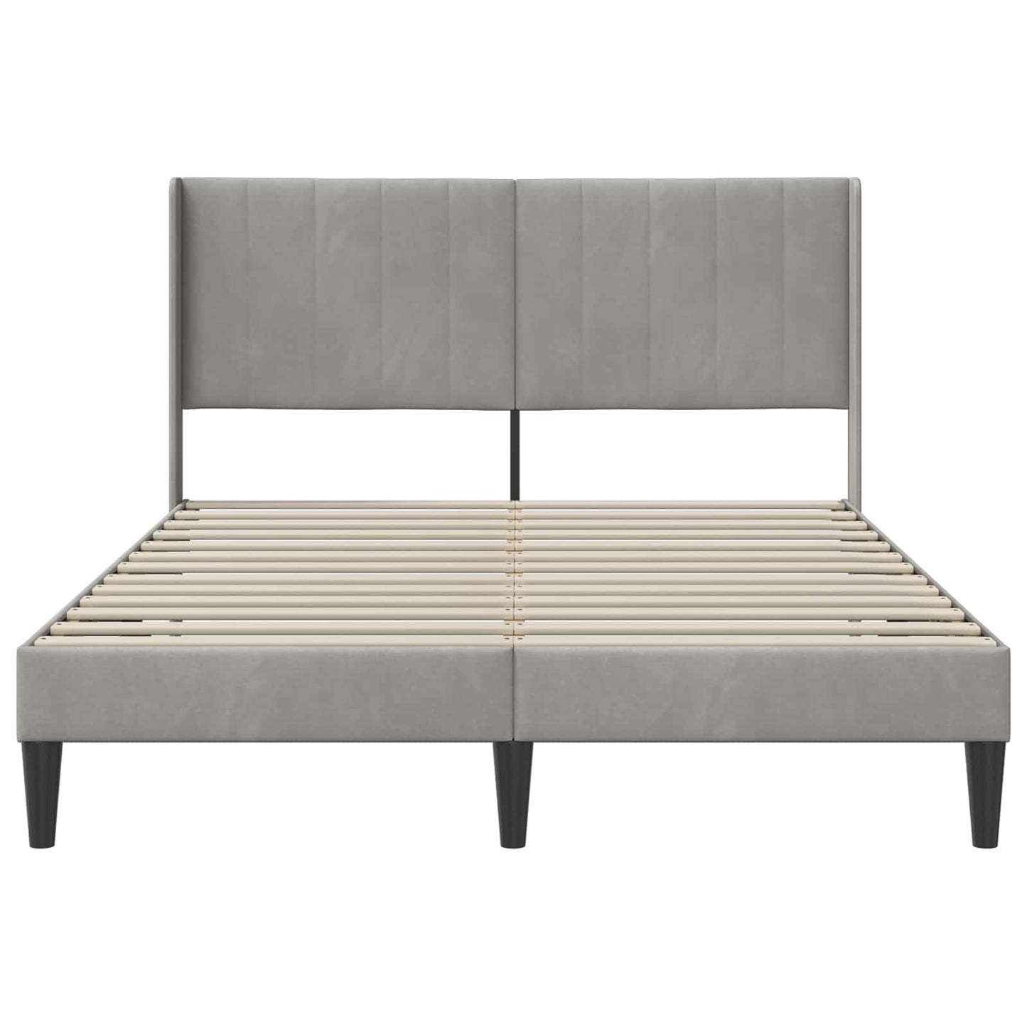 vidaXL Σκελετός Κρεβατιού Ανοιχτό γκρι 140 x 200 cm Βελούδο