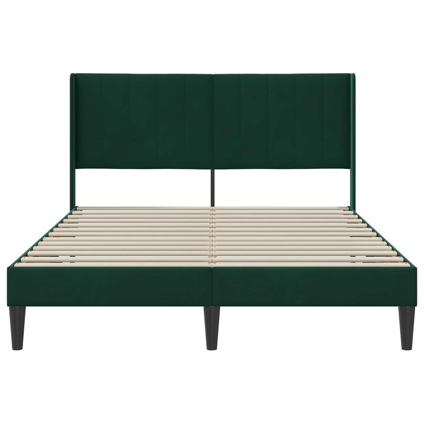 vidaXL Σκελετός Κρεβατιού Σκούρο Πράσινο 140 x 200 cm Βελούδο