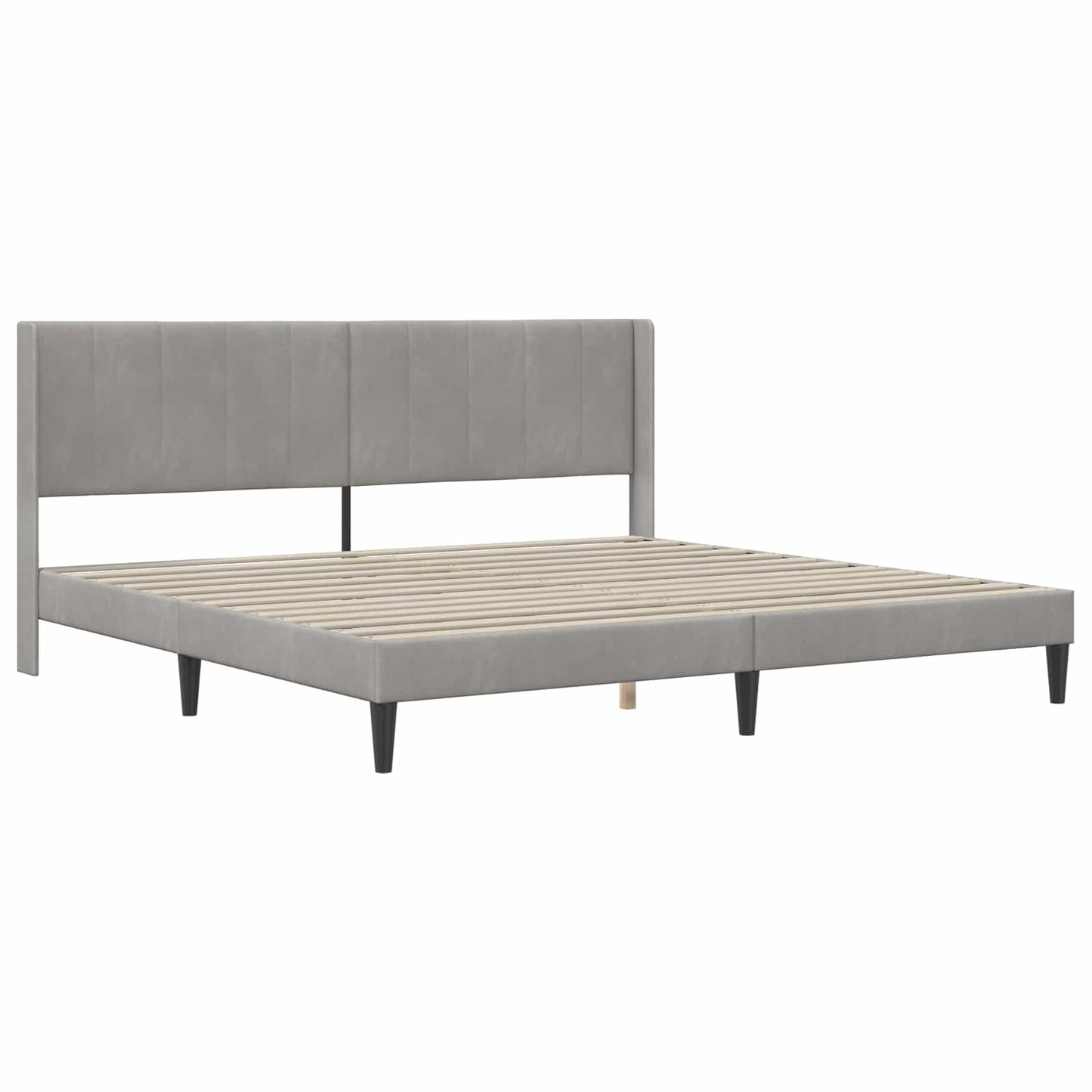 vidaXL Σκελετός Κρεβατιού Ανοιχτό γκρι 180 x 200 cm Βελούδο