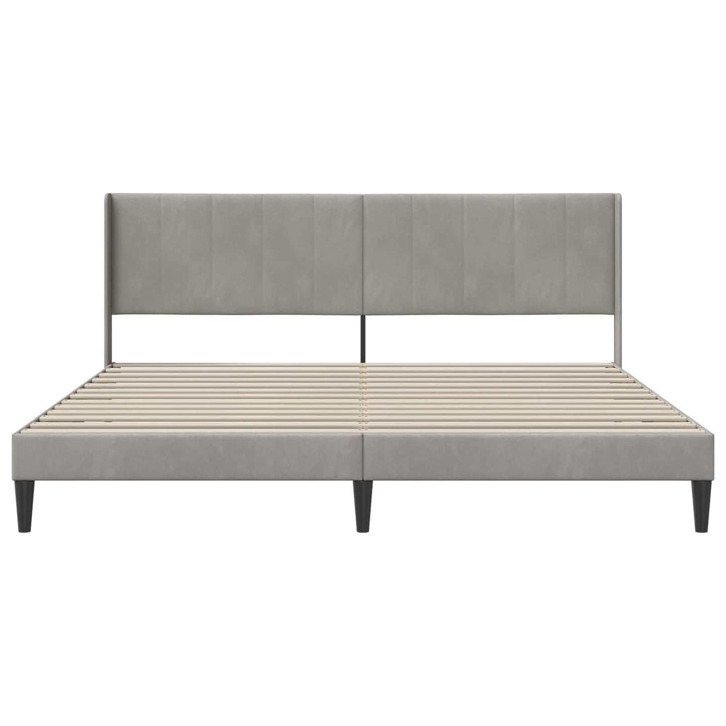 vidaXL Σκελετός Κρεβατιού Ανοιχτό γκρι 180 x 200 cm Βελούδο