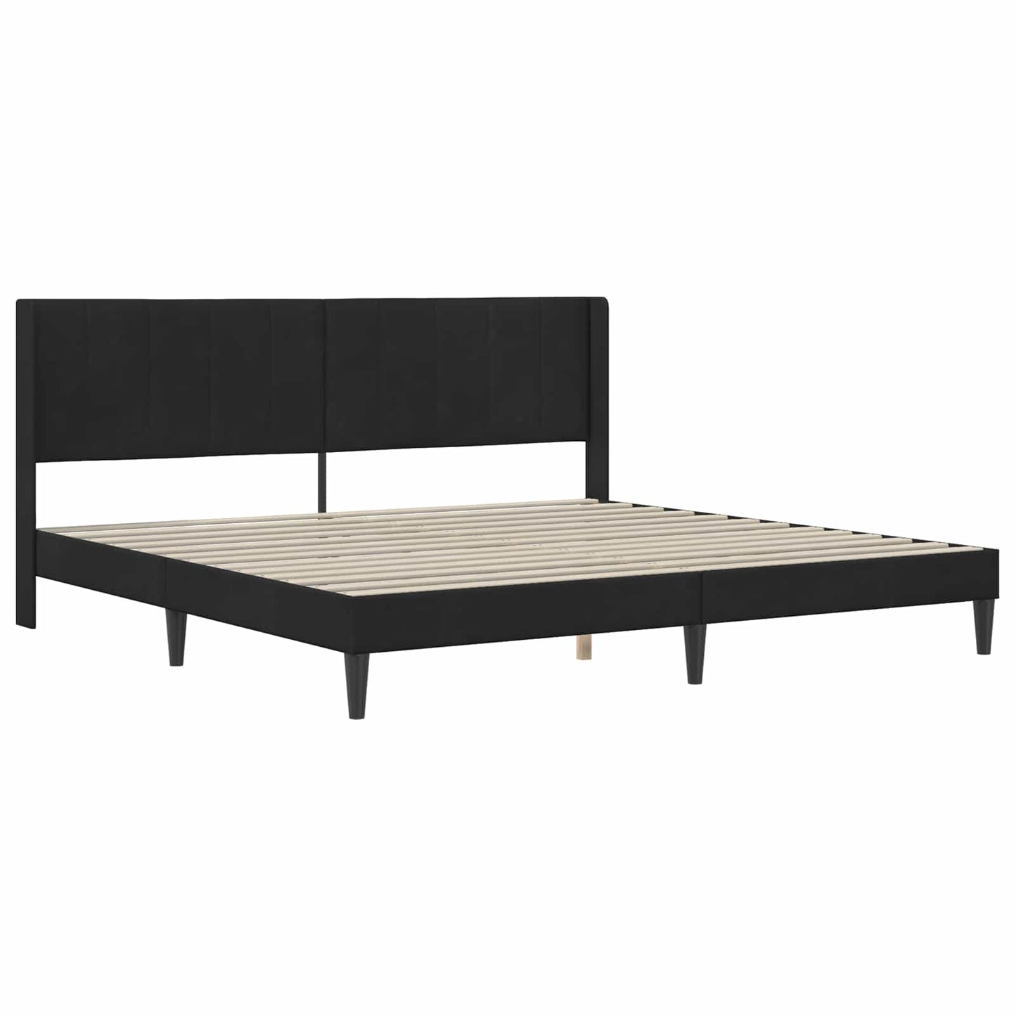 vidaXL Σκελετός Κρεβατιού με κεφαλάρι Μαύρο 180 x 200 cm Βελούδο