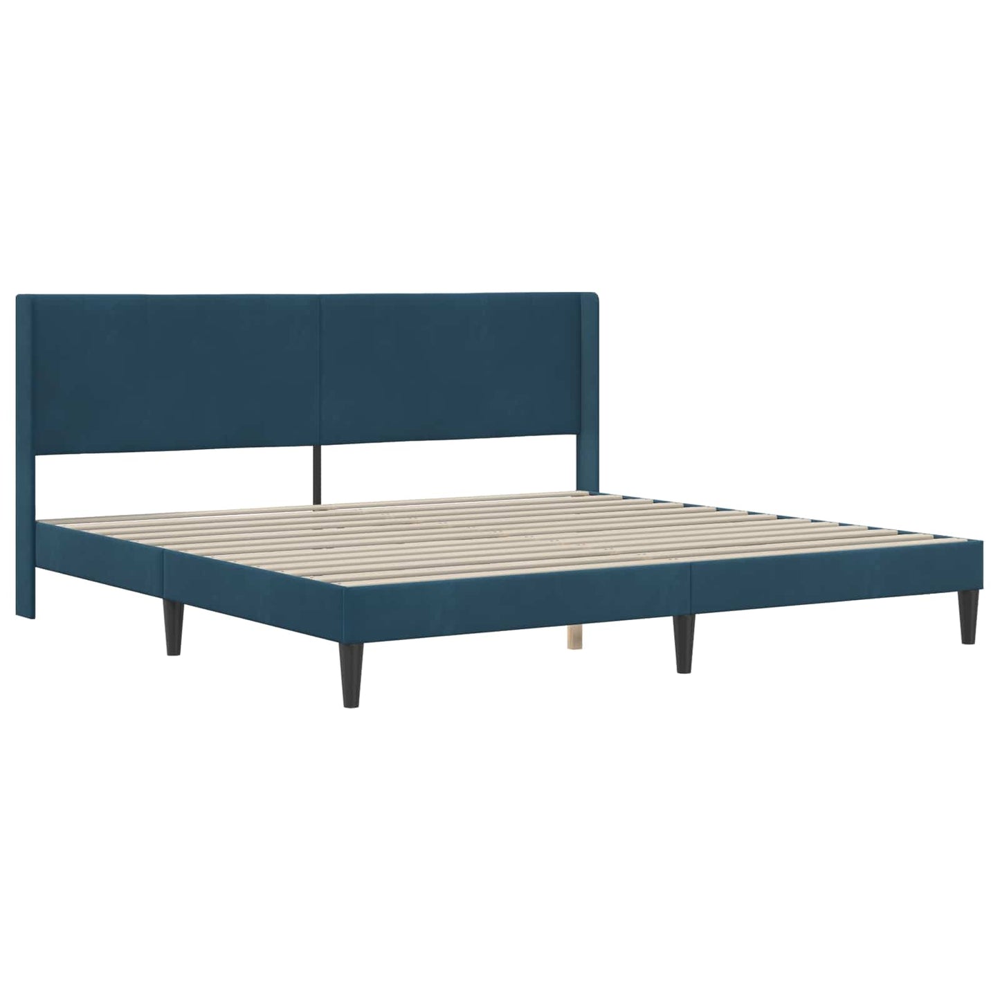 vidaXL Σκελετός Κρεβατιού με κεφαλάρι Μπλε 180 x 200 cm Βελούδο