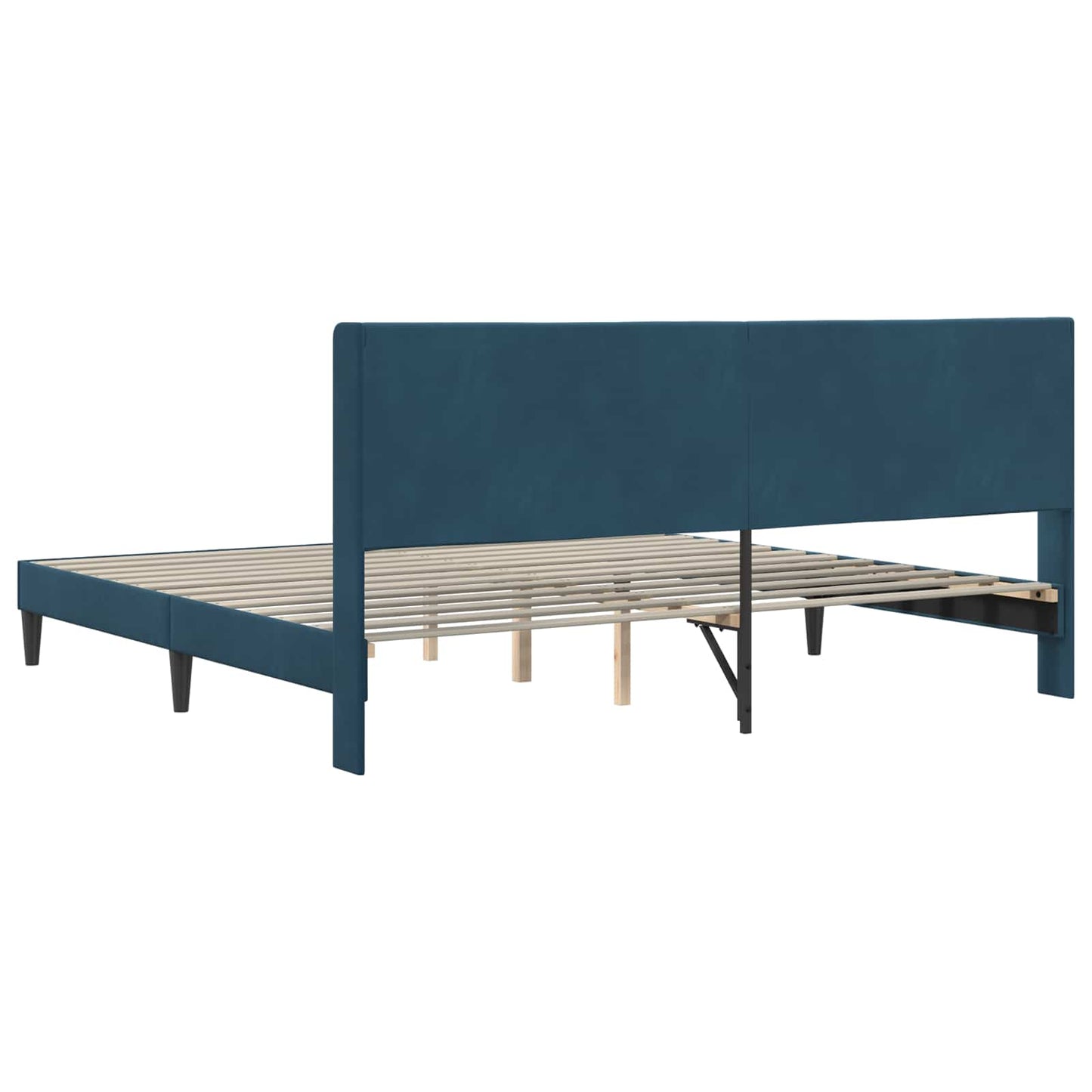 vidaXL Σκελετός Κρεβατιού με κεφαλάρι Μπλε 180 x 200 cm Βελούδο