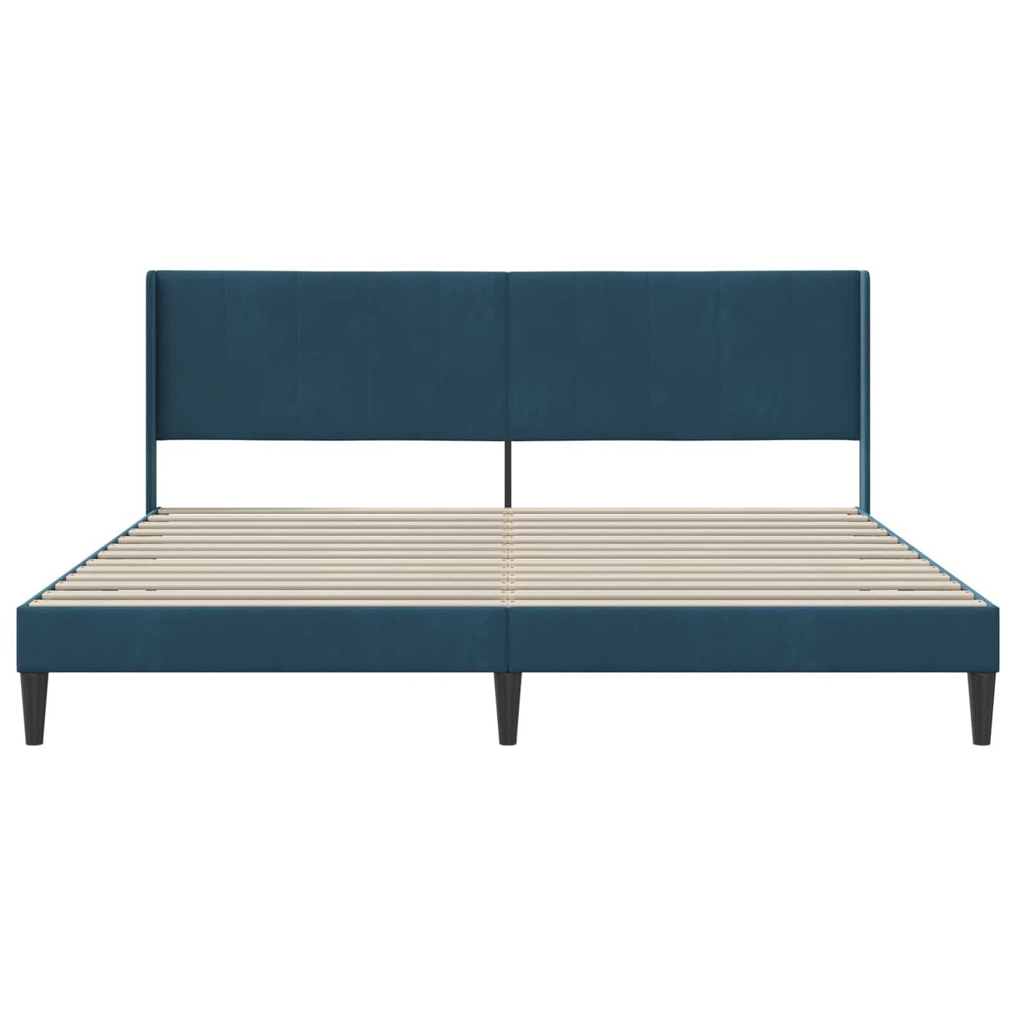 vidaXL Σκελετός Κρεβατιού με κεφαλάρι Μπλε 180 x 200 cm Βελούδο