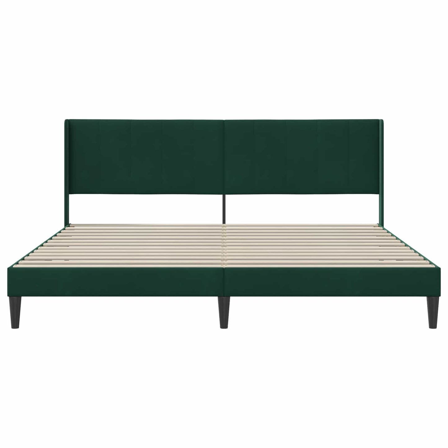 vidaXL Σκελετός Κρεβατιού Σκούρο Πράσινο 200 x 200 cm Βελούδο