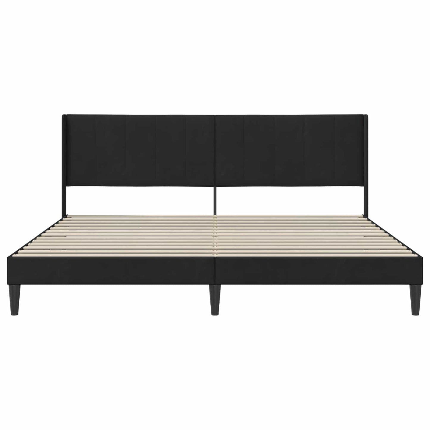 vidaXL Σκελετός Κρεβατιού με κεφαλάρι Μαύρο 200 x 200 cm Βελούδο