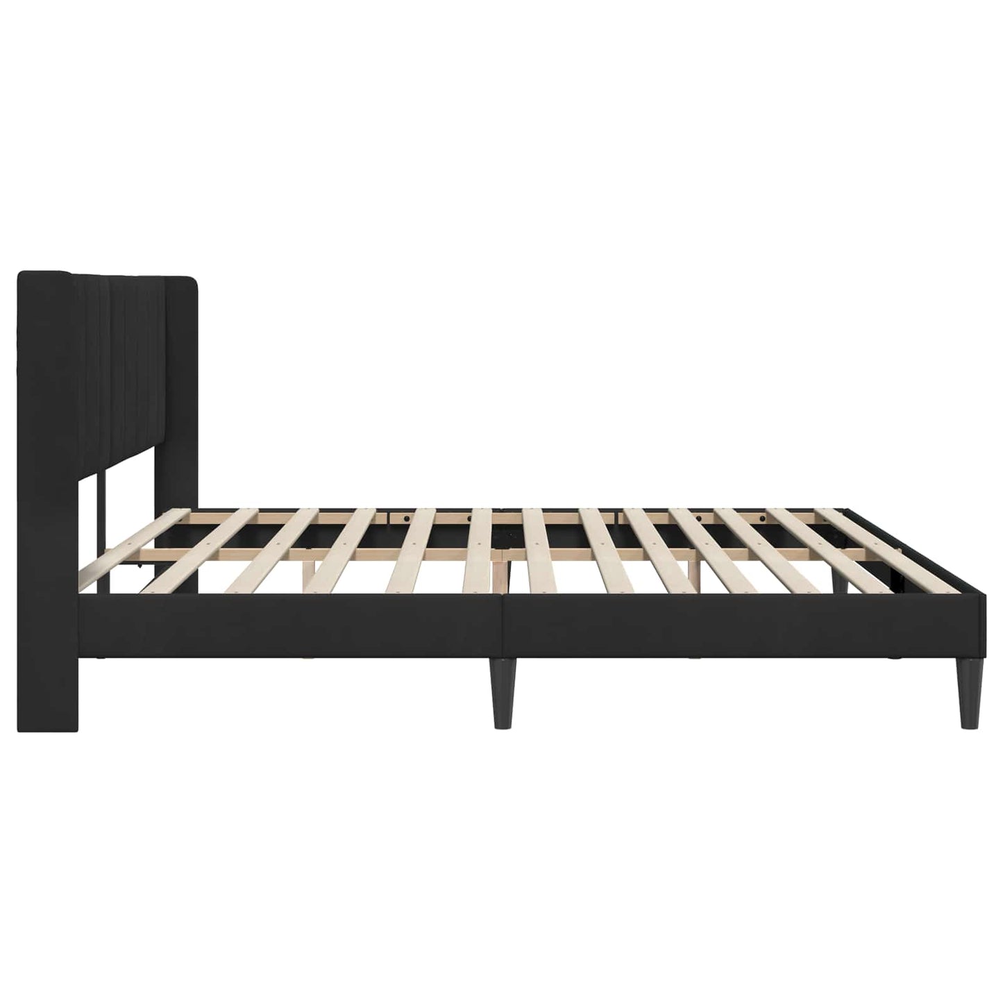 vidaXL Σκελετός Κρεβατιού με κεφαλάρι Μαύρο 200 x 200 cm Βελούδο