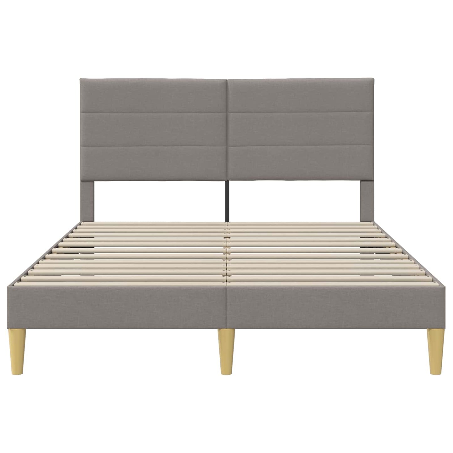 vidaXL Σκελετός Κρεβατιού με κεφαλάρι Taupe 120 x 190 cm Ύφασμα