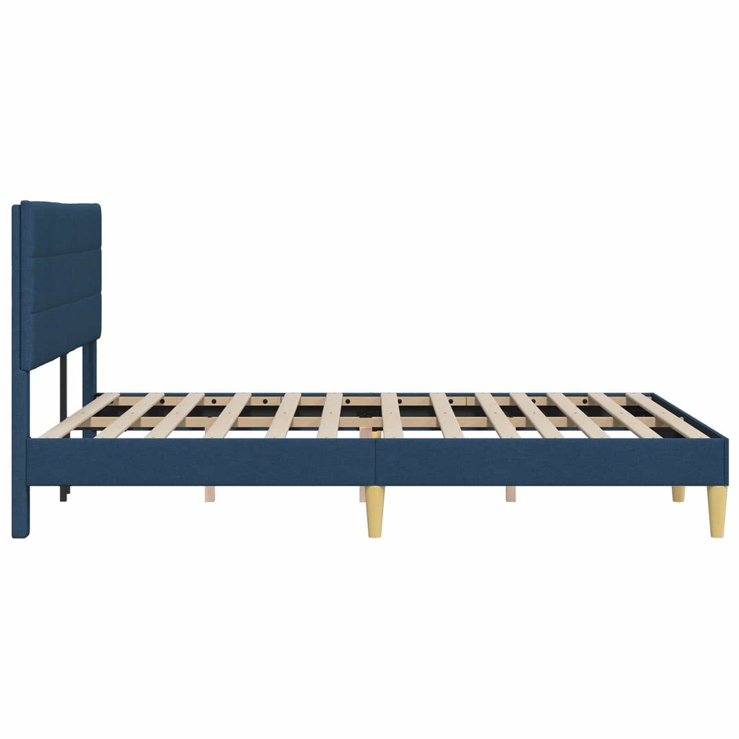 vidaXL Σκελετός Κρεβατιού με κεφαλάρι Μπλε 120 x 190 cm Ύφασμα