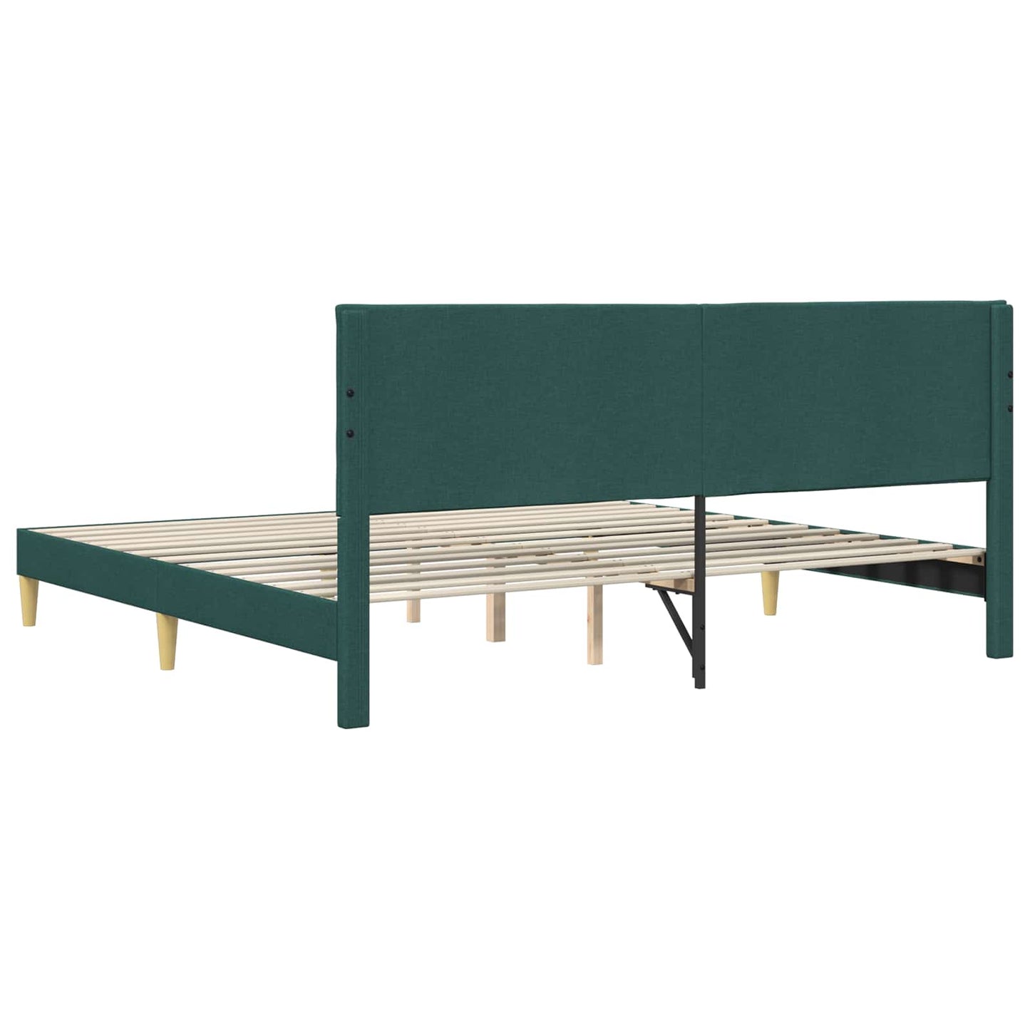 vidaXL Σκελετός Κρεβατιού Σκούρο Πράσινο 180 x 200 cm Ύφασμα