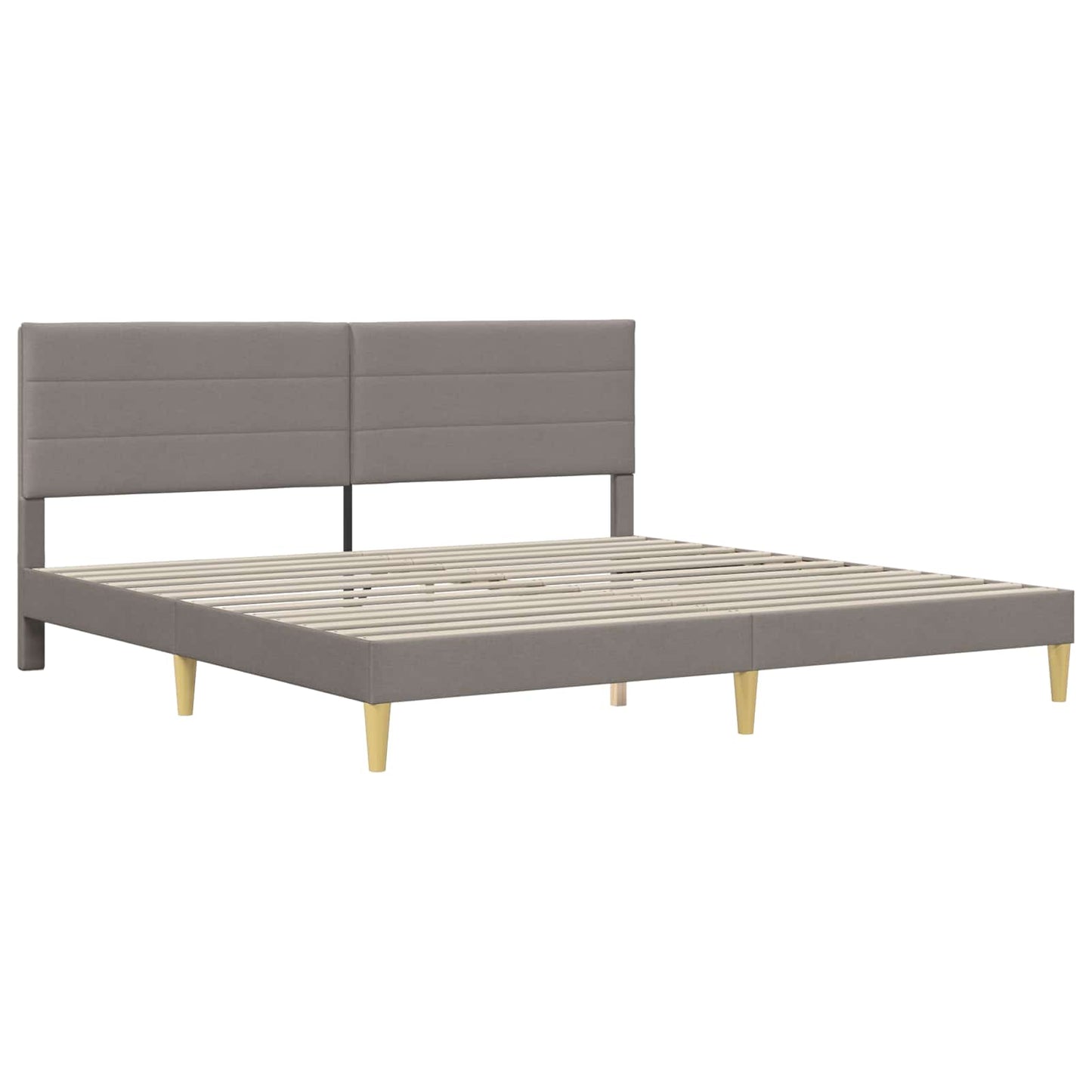 vidaXL Σκελετός Κρεβατιού με κεφαλάρι Taupe 180 x 200 cm Ύφασμα