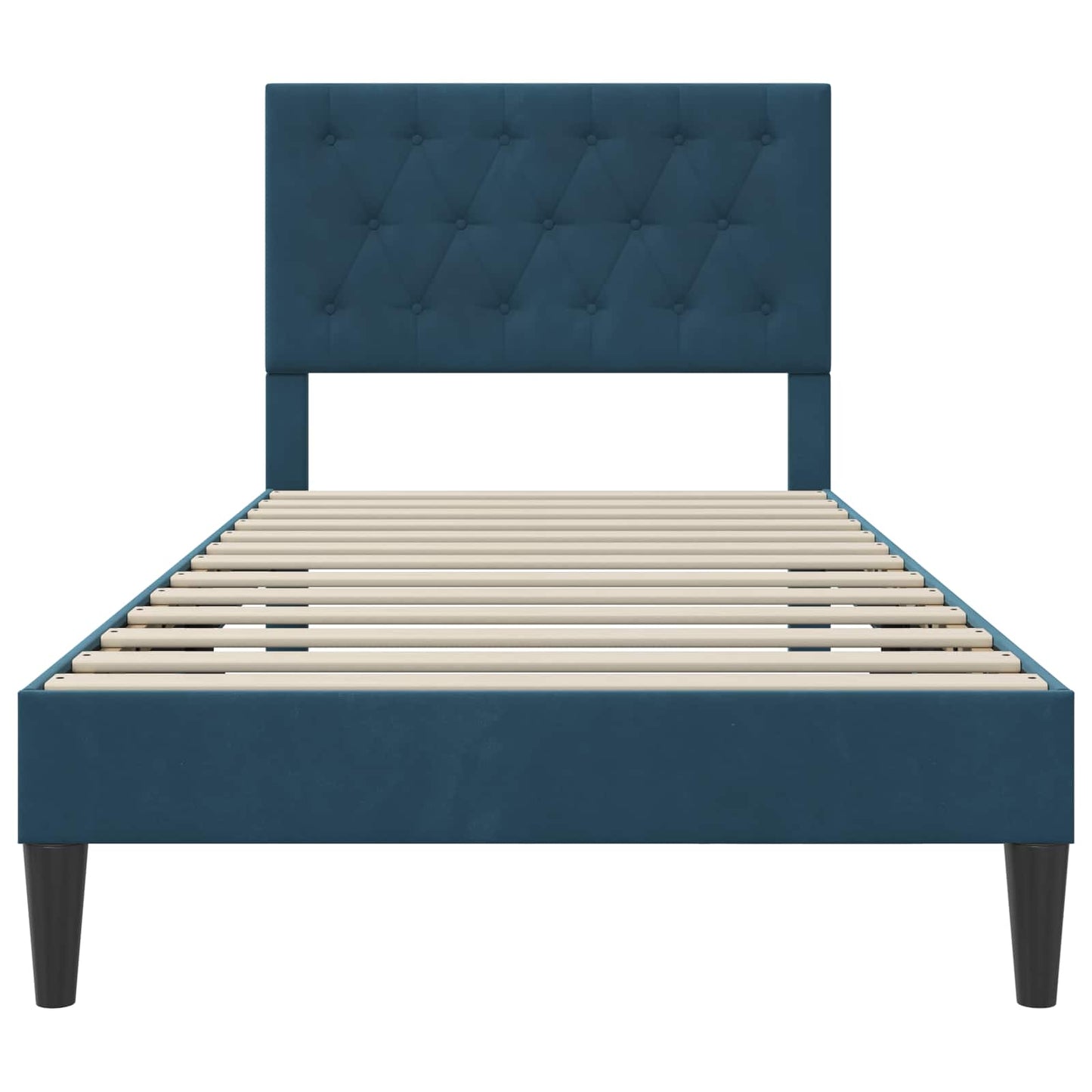 vidaXL Σκελετός Κρεβατιού με κεφαλάρι Μπλε 80 x 200 cm Βελούδο
