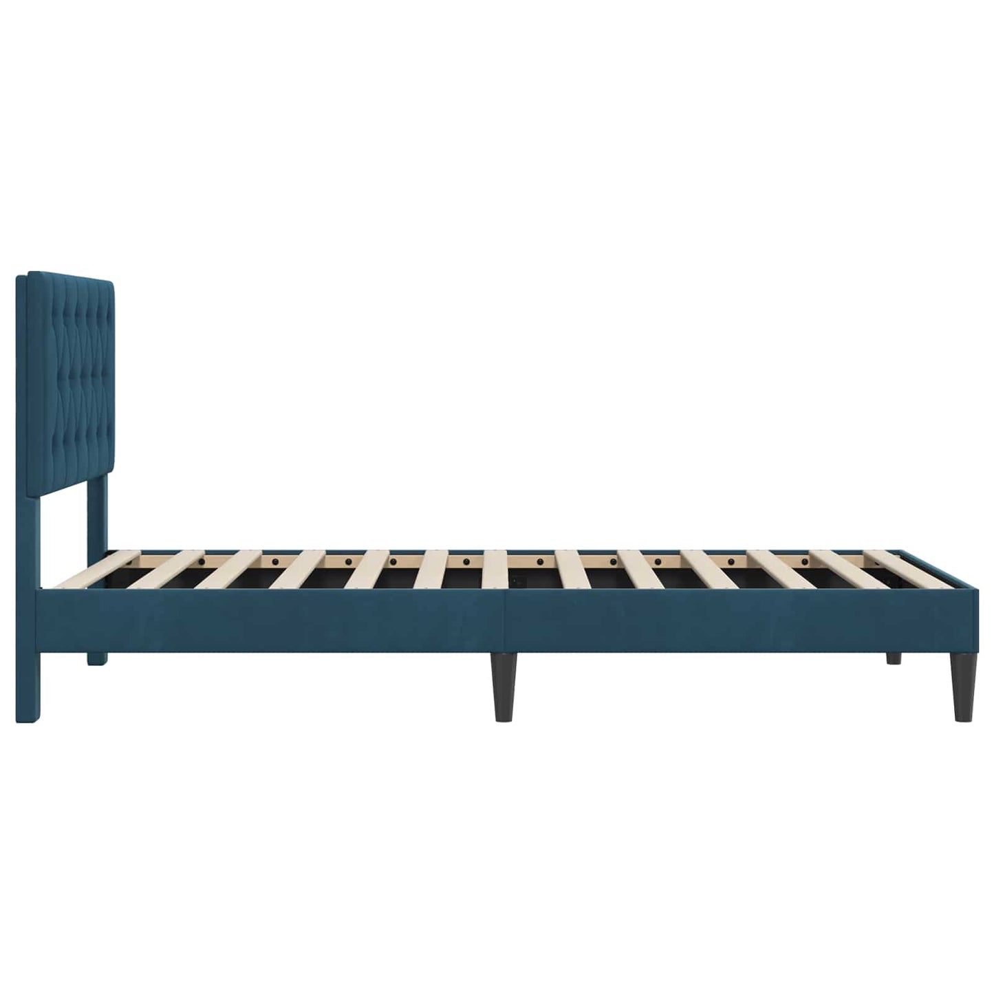 vidaXL Σκελετός Κρεβατιού με κεφαλάρι Μπλε 80 x 200 cm Βελούδο