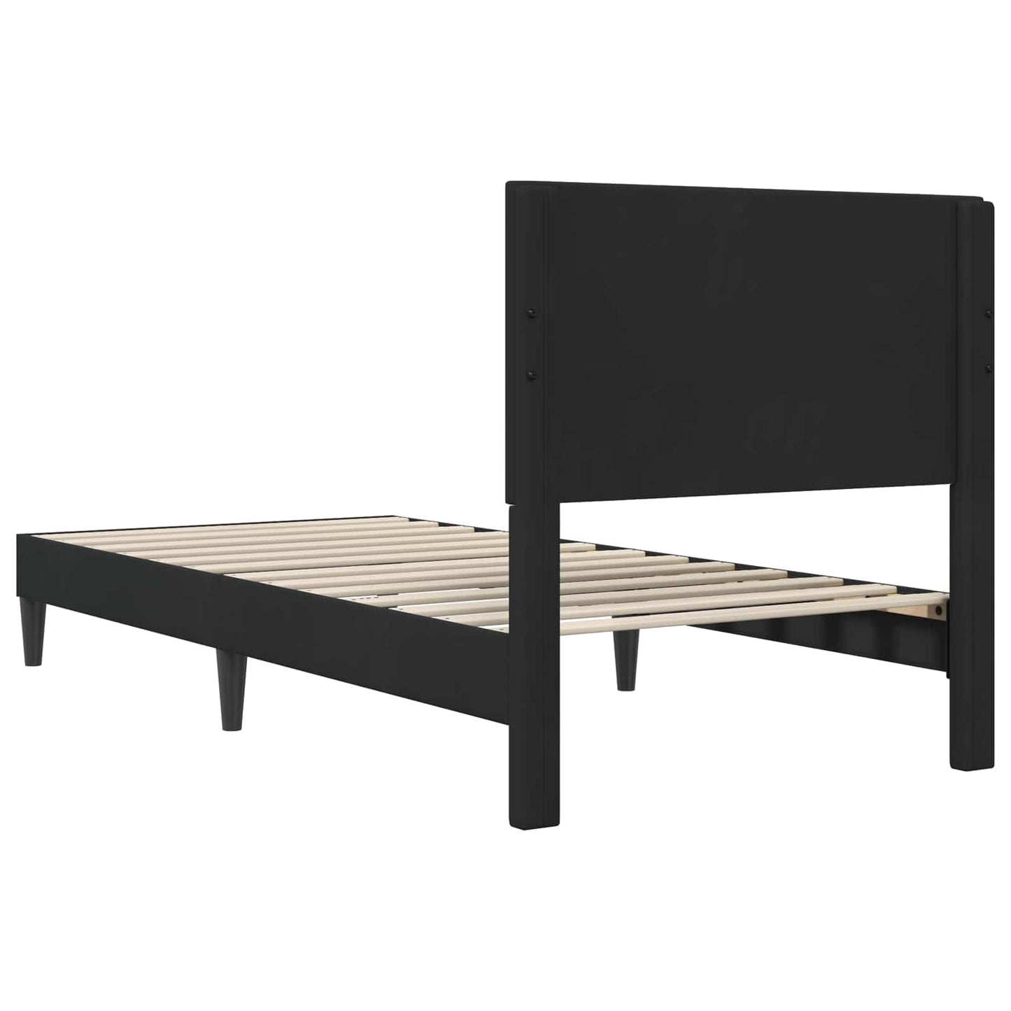 vidaXL Σκελετός Κρεβατιού με κεφαλάρι Μαύρο 100 x 200 cm Βελούδο