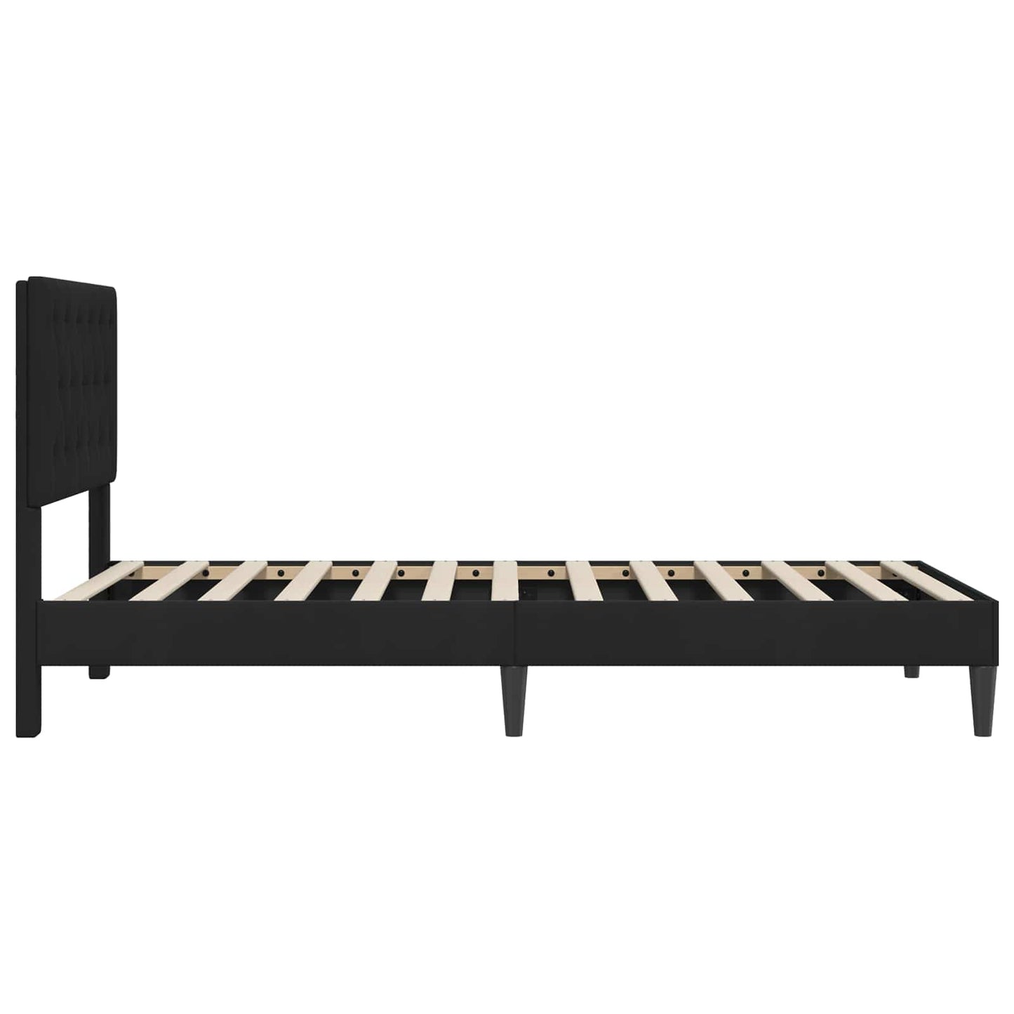 vidaXL Σκελετός Κρεβατιού με κεφαλάρι Μαύρο 100 x 200 cm Βελούδο