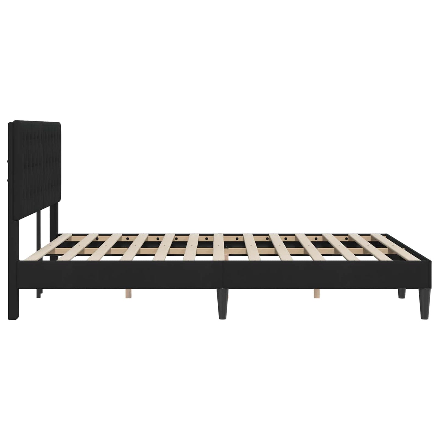 vidaXL Σκελετός Κρεβατιού με κεφαλάρι Μαύρο 120 x 190 cm Βελούδο