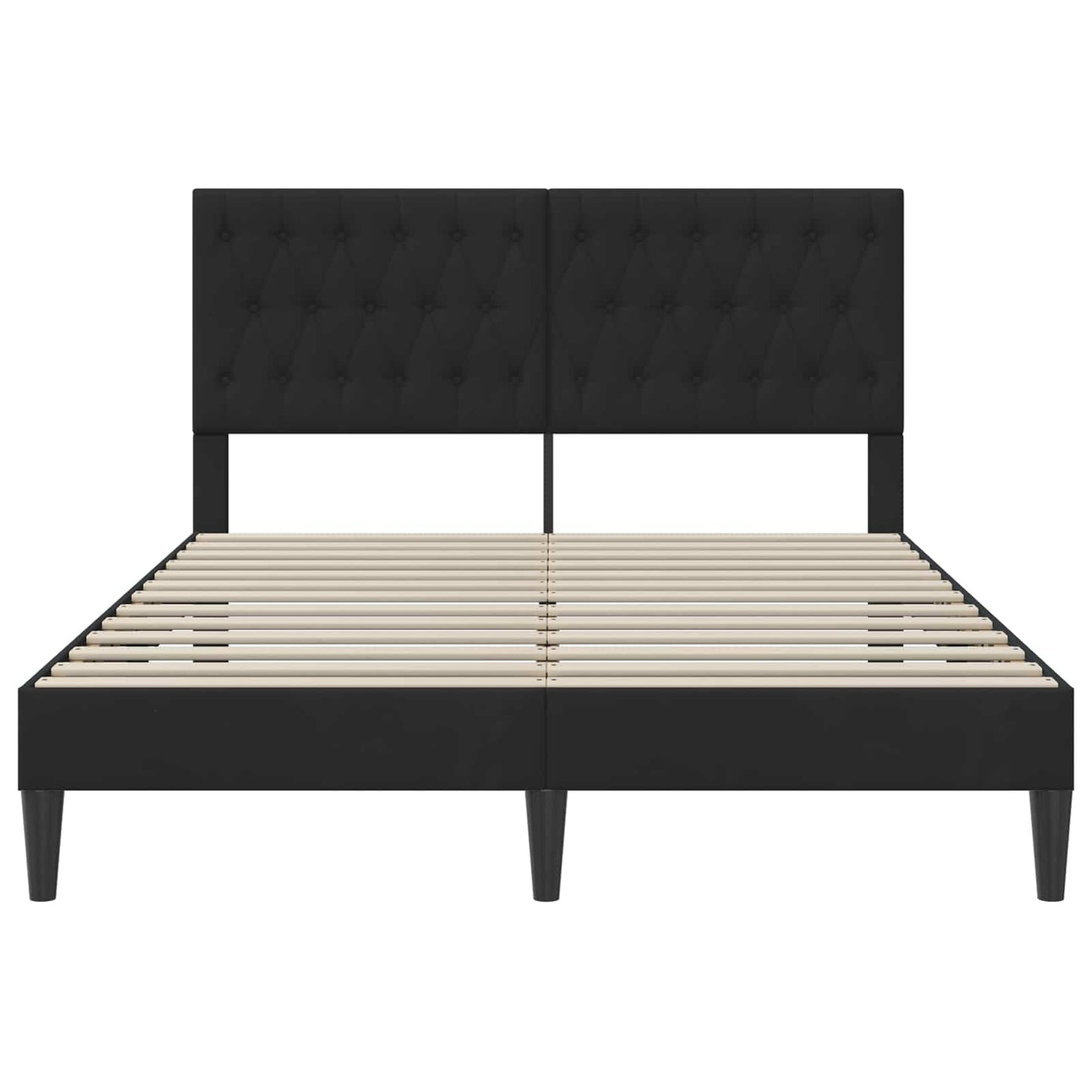 vidaXL Σκελετός Κρεβατιού με κεφαλάρι Μαύρο 140 x 200 cm Βελούδο