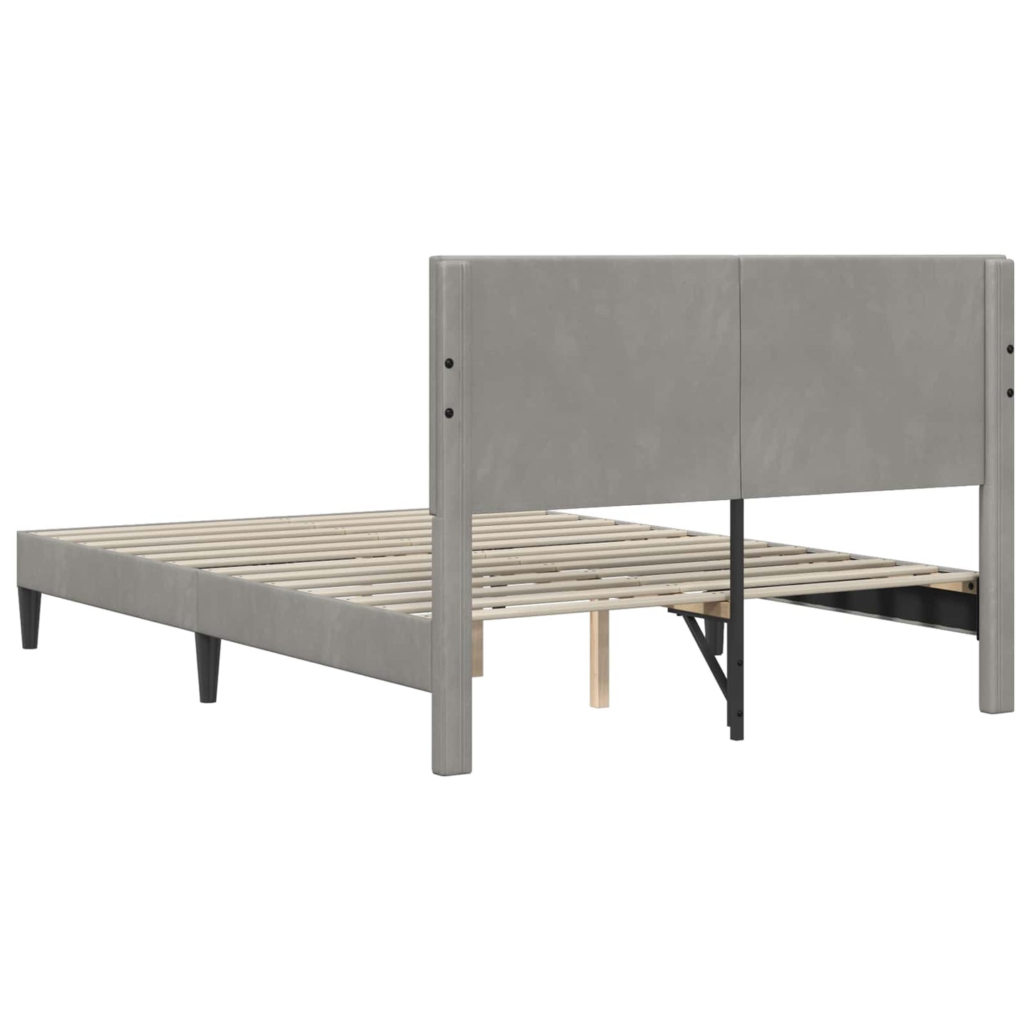 vidaXL Σκελετός Κρεβατιού Ανοιχτό γκρι 160 x 200 cm Βελούδο