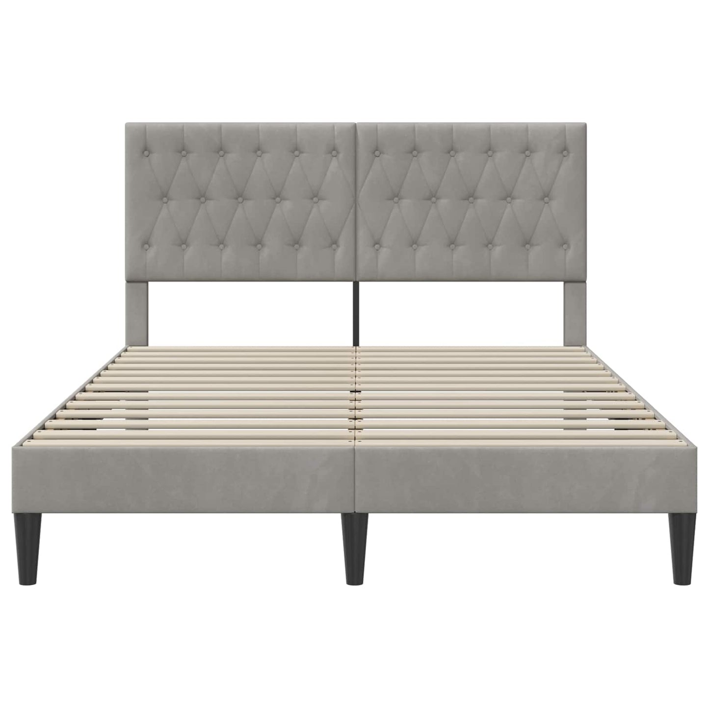 vidaXL Σκελετός Κρεβατιού Ανοιχτό γκρι 160 x 200 cm Βελούδο
