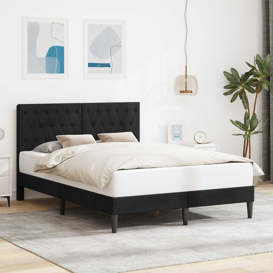 vidaXL Σκελετός Κρεβατιού με κεφαλάρι Μαύρο 160 x 200 cm Βελούδο