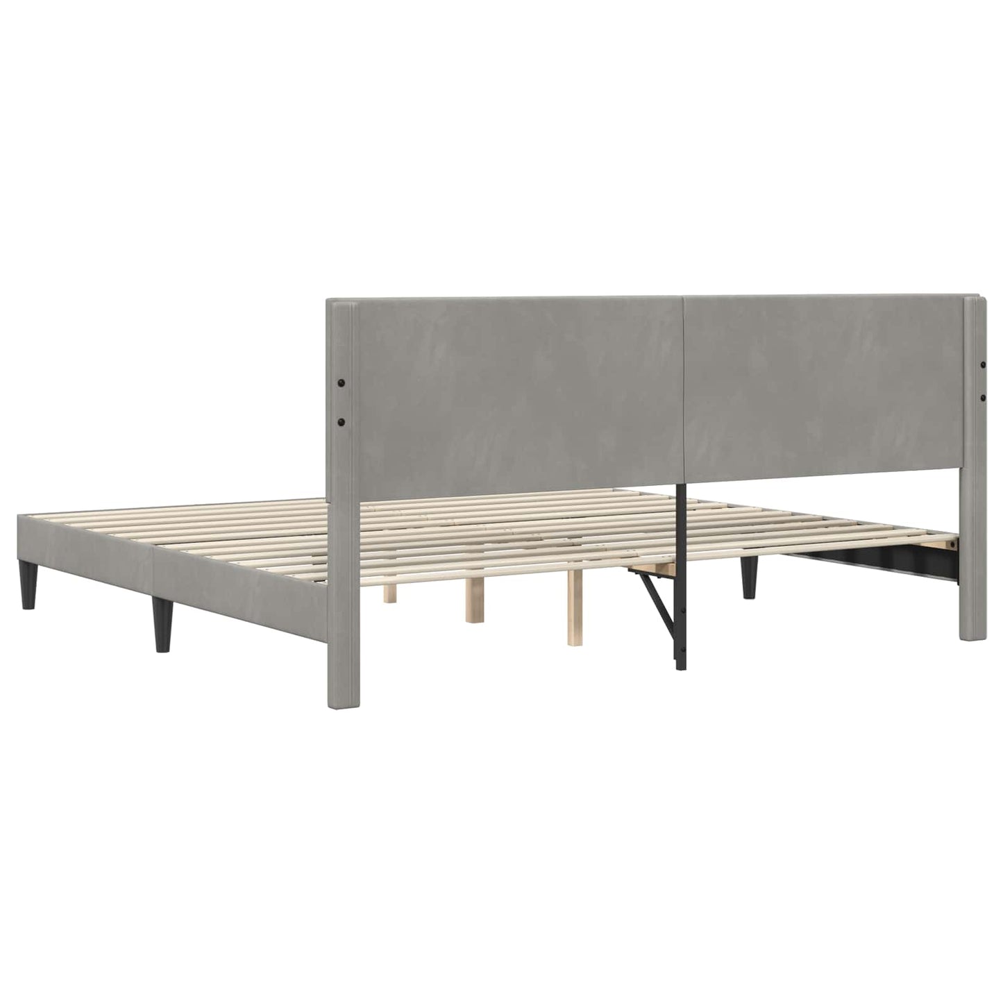 vidaXL Σκελετός Κρεβατιού Ανοιχτό γκρι 180 x 200 cm Βελούδο