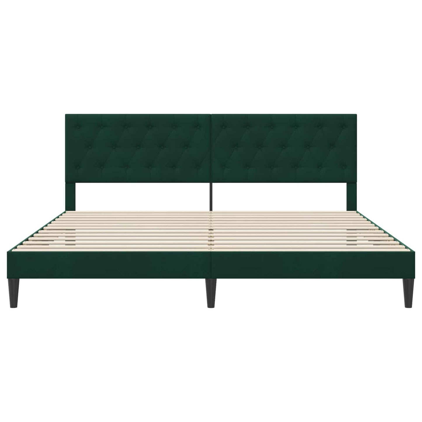 vidaXL Σκελετός Κρεβατιού Σκούρο Πράσινο 180 x 200 cm Βελούδο