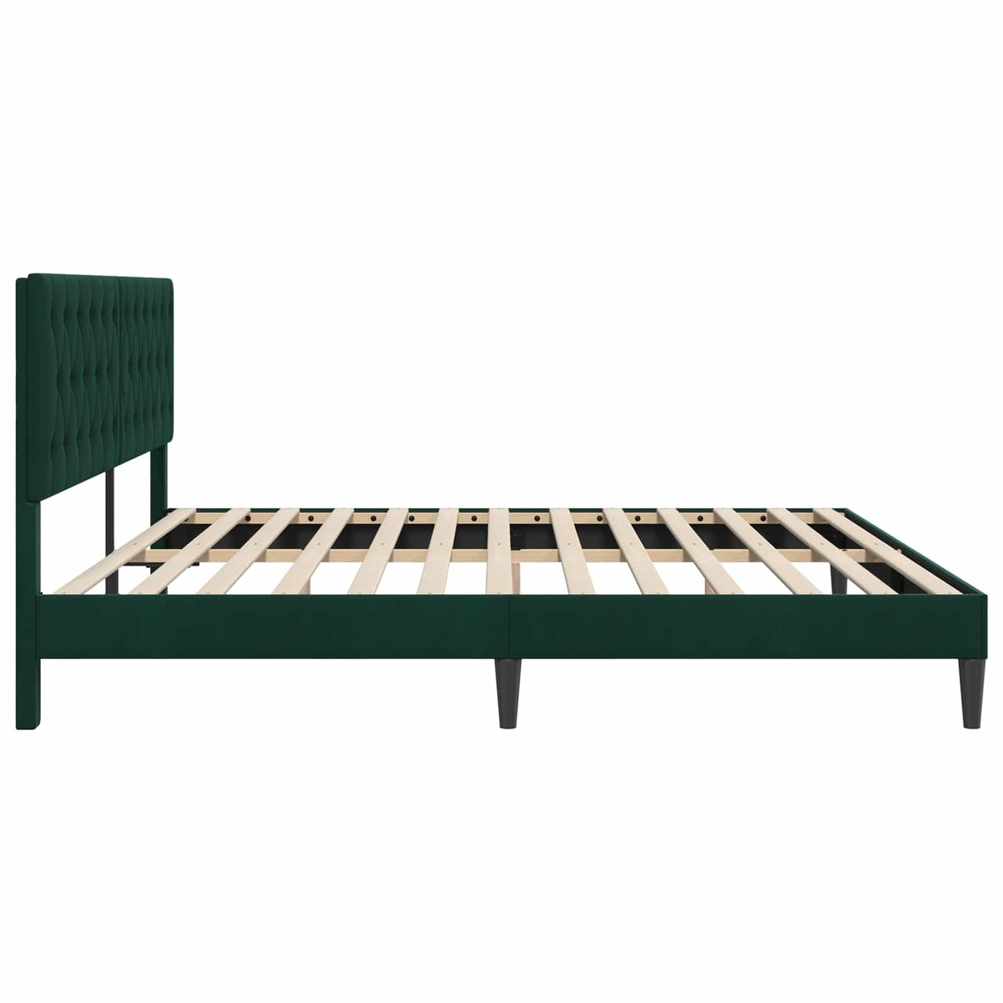vidaXL Σκελετός Κρεβατιού Σκούρο Πράσινο 180 x 200 cm Βελούδο