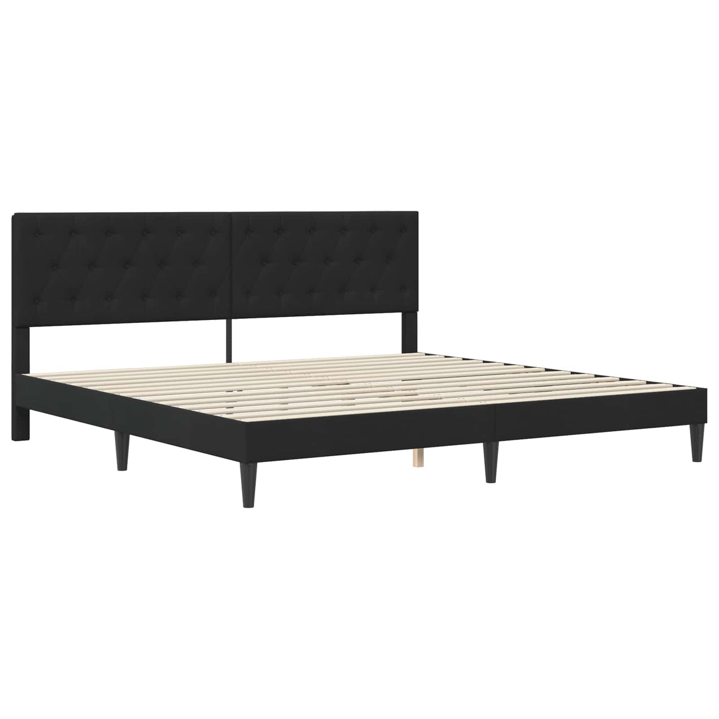 vidaXL Σκελετός Κρεβατιού με κεφαλάρι Μαύρο 180 x 200 cm Βελούδο
