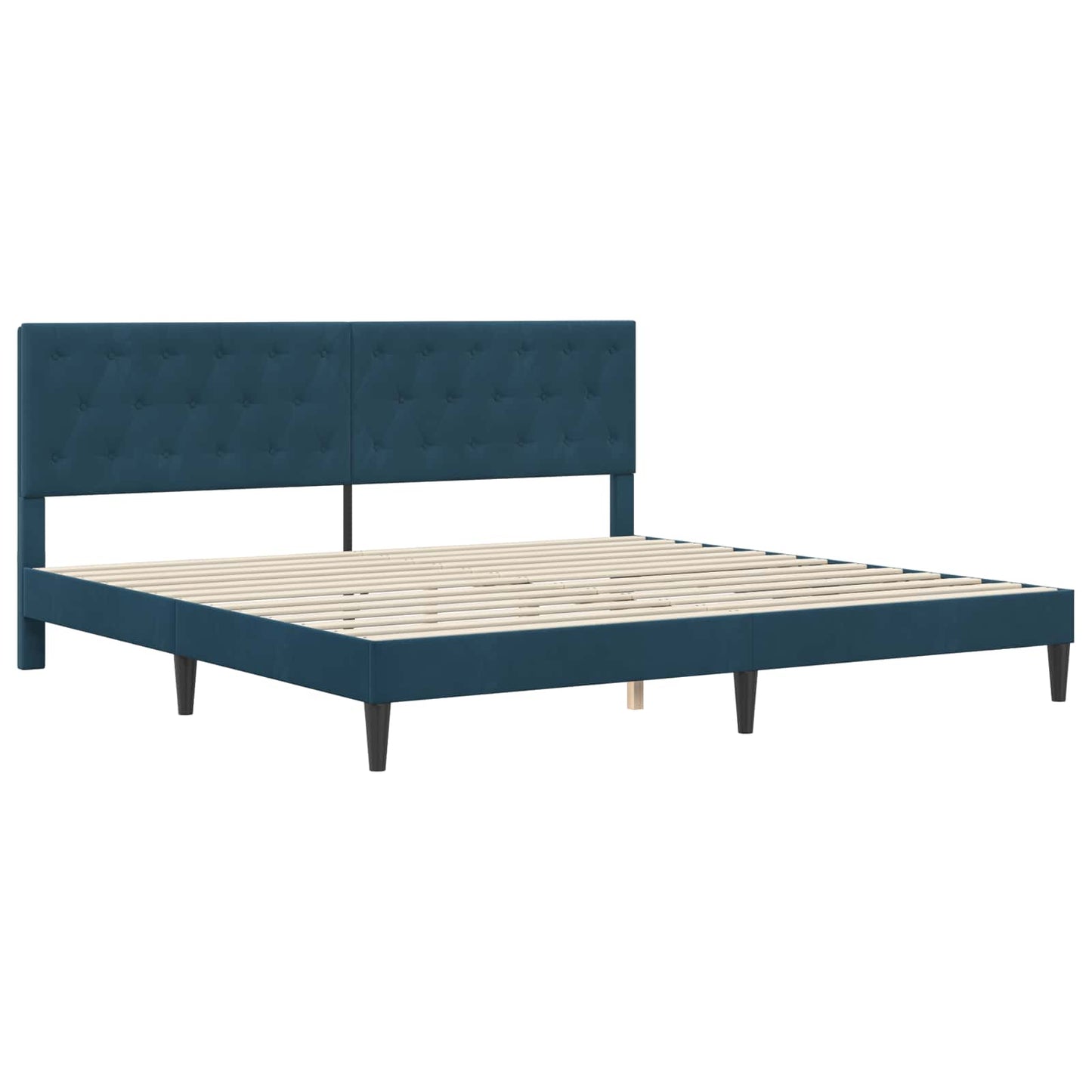 vidaXL Σκελετός Κρεβατιού με κεφαλάρι Μπλε 180 x 200 cm Βελούδο