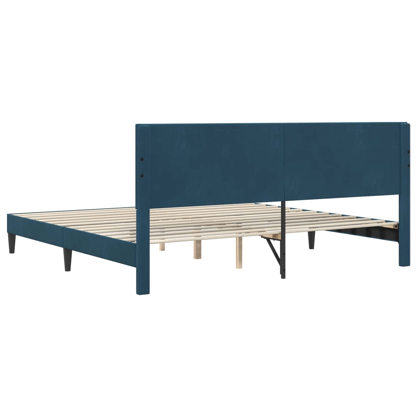 vidaXL Σκελετός Κρεβατιού με κεφαλάρι Μπλε 180 x 200 cm Βελούδο
