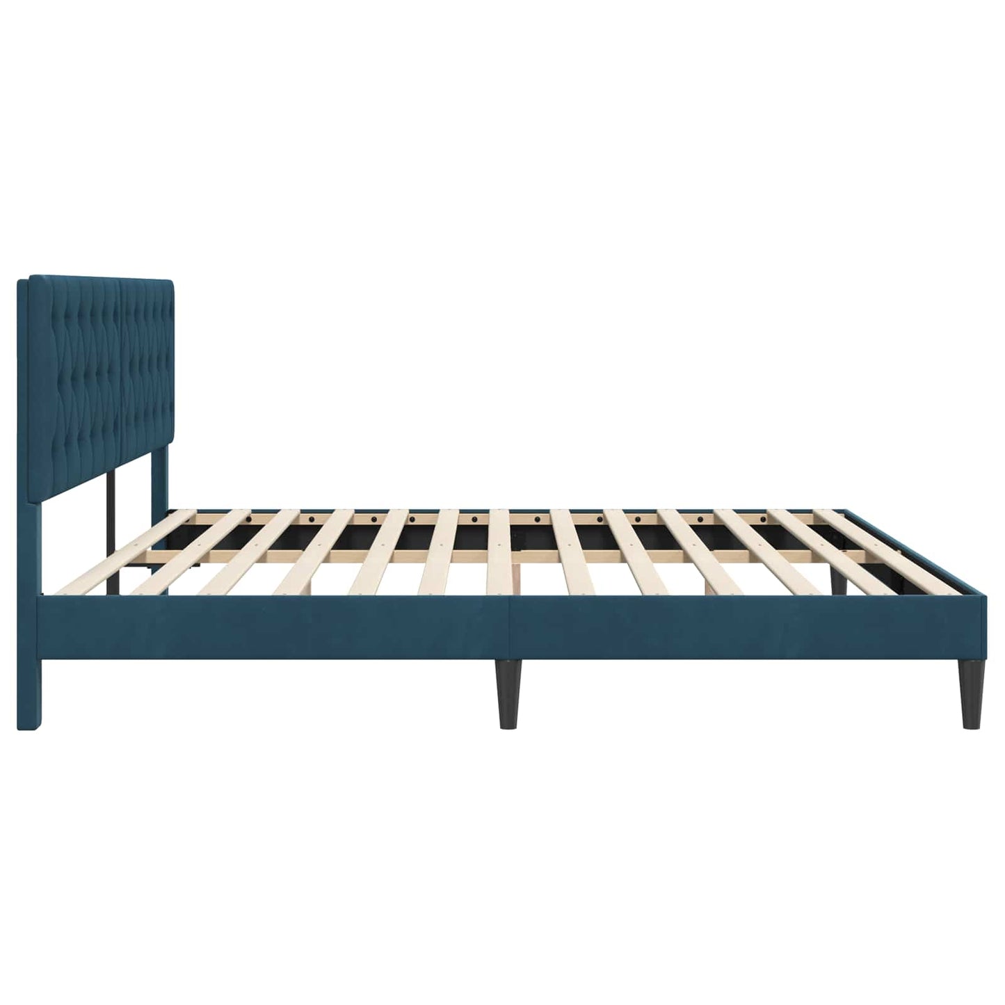 vidaXL Σκελετός Κρεβατιού με κεφαλάρι Μπλε 180 x 200 cm Βελούδο