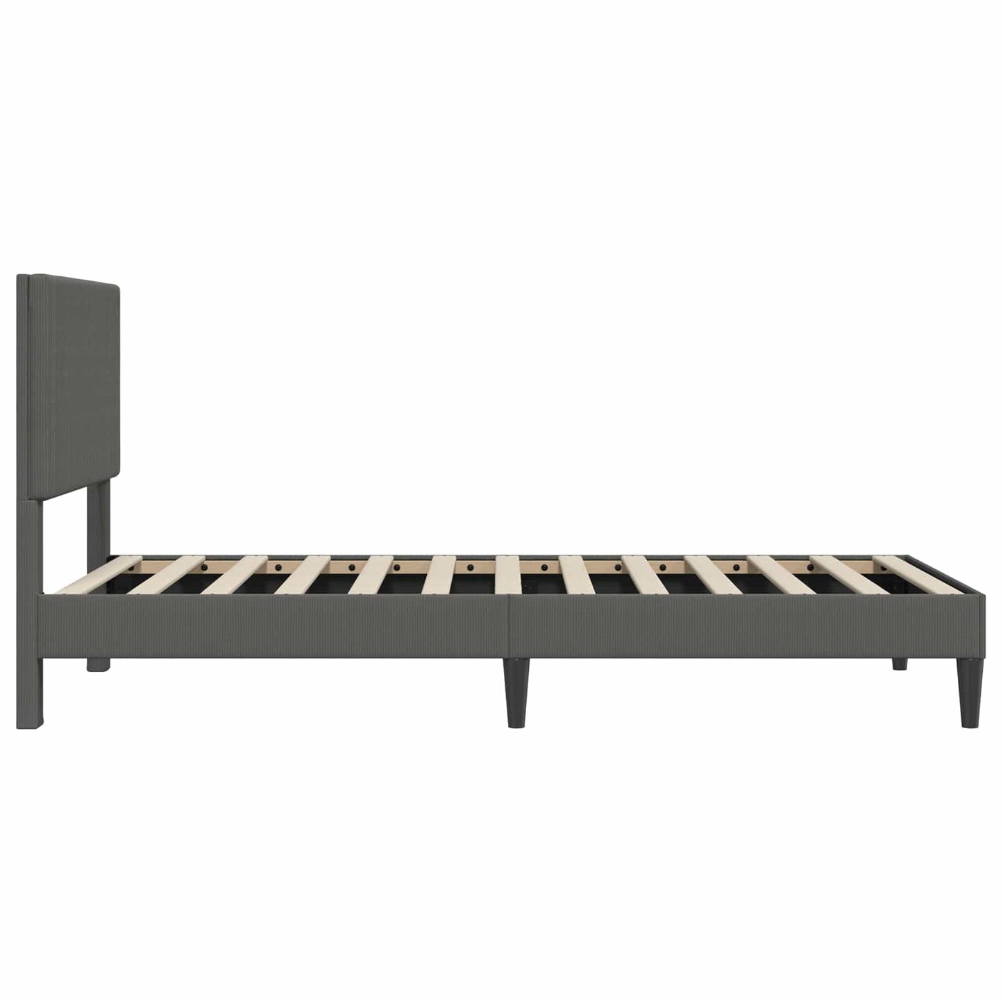 vidaXL Σκελετός Κρεβατιού Σκούρο Γκρι 80 x 200 cm Υφασμάτινο Κορντουρά