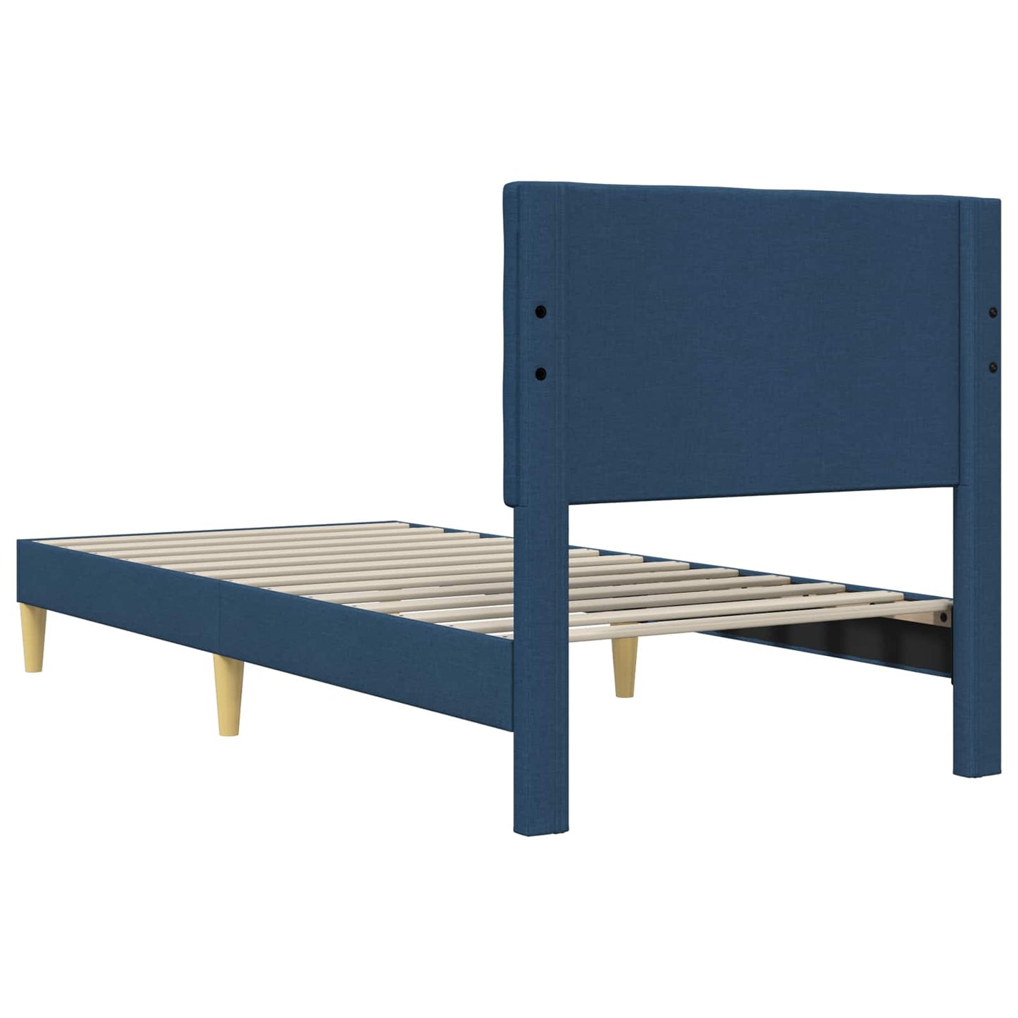 vidaXL Σκελετός Κρεβατιού με κεφαλάρι Μπλε 90 x 190 cm Ύφασμα