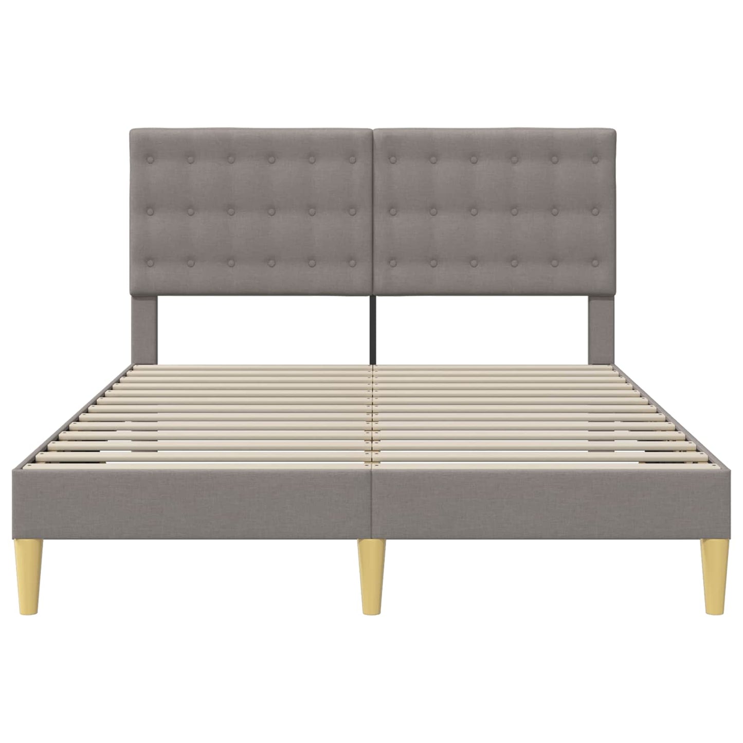 vidaXL Σκελετός Κρεβατιού με κεφαλάρι Taupe 120 x 190 cm Ύφασμα