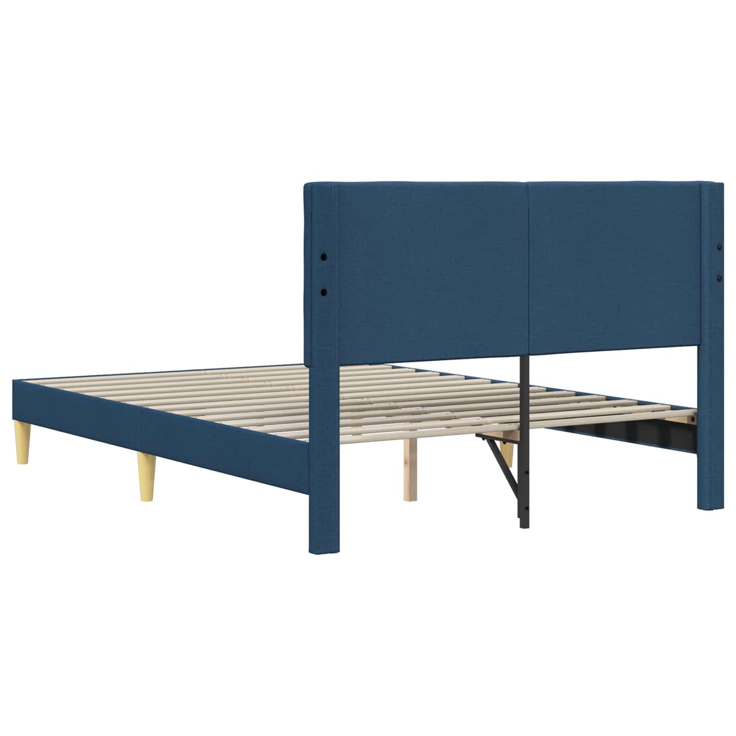 vidaXL Σκελετός Κρεβατιού με κεφαλάρι Μπλε 120 x 190 cm Ύφασμα