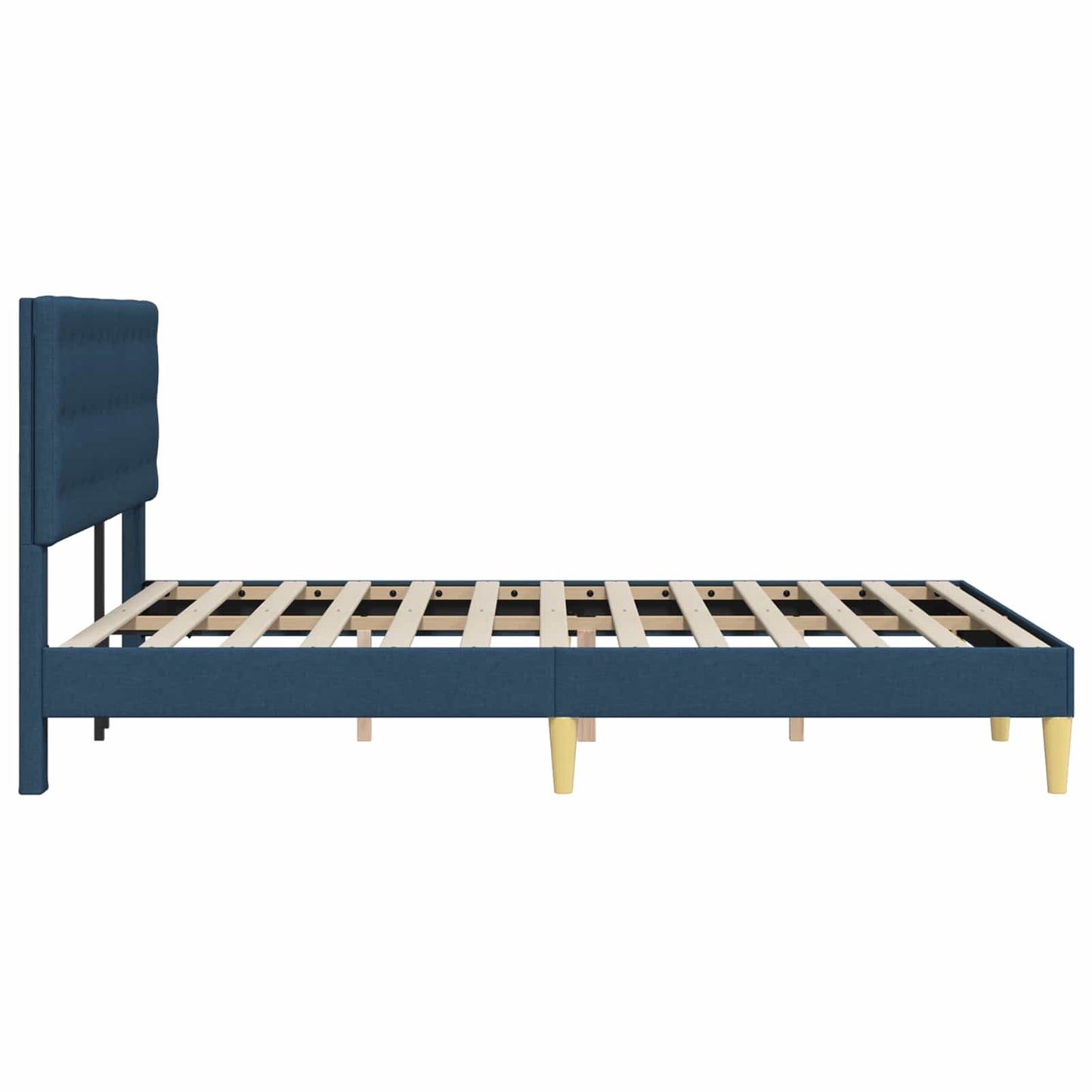 vidaXL Σκελετός Κρεβατιού με κεφαλάρι Μπλε 120 x 200 cm Ύφασμα