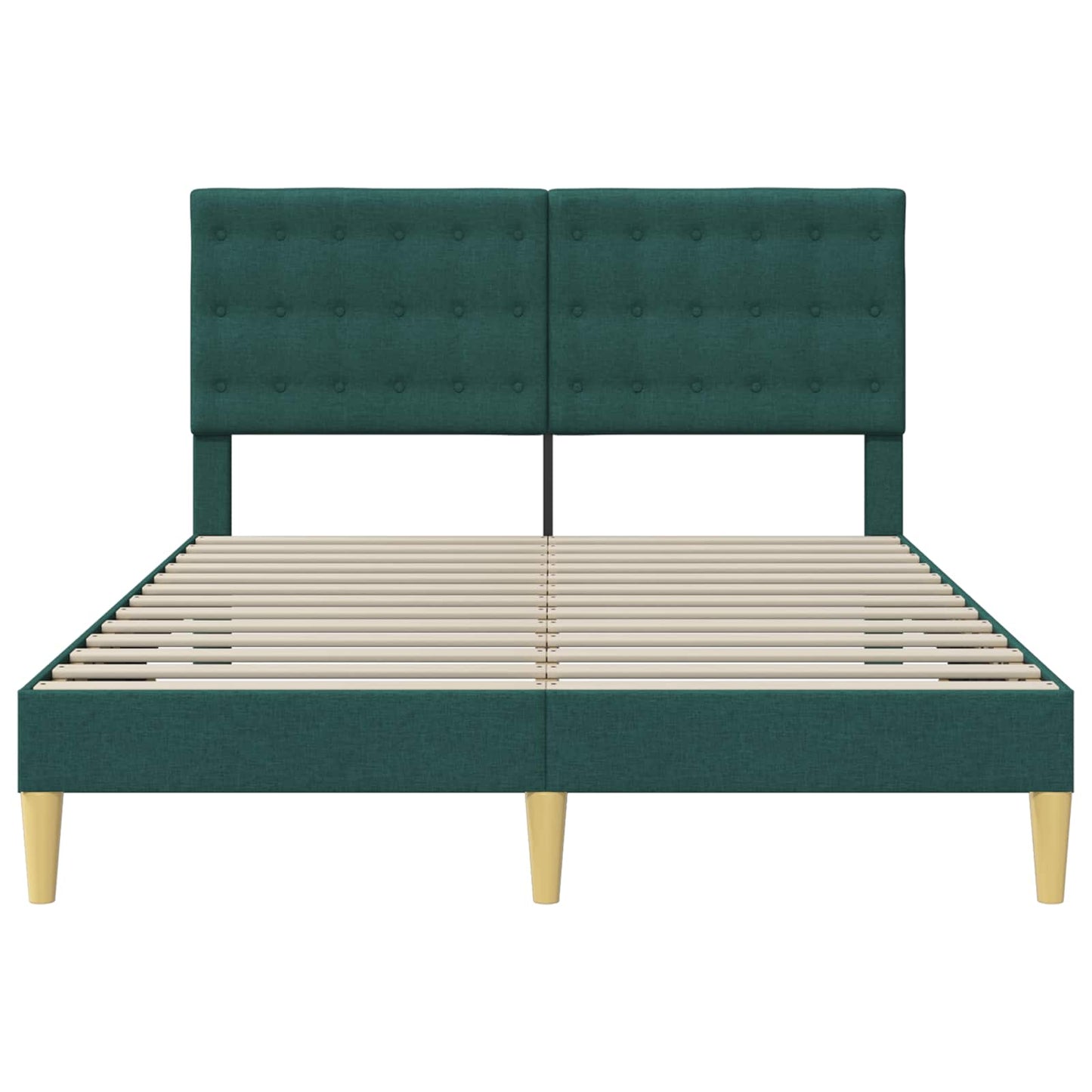 vidaXL Σκελετός Κρεβατιού Σκούρο Πράσινο 160 x 200 cm Ύφασμα