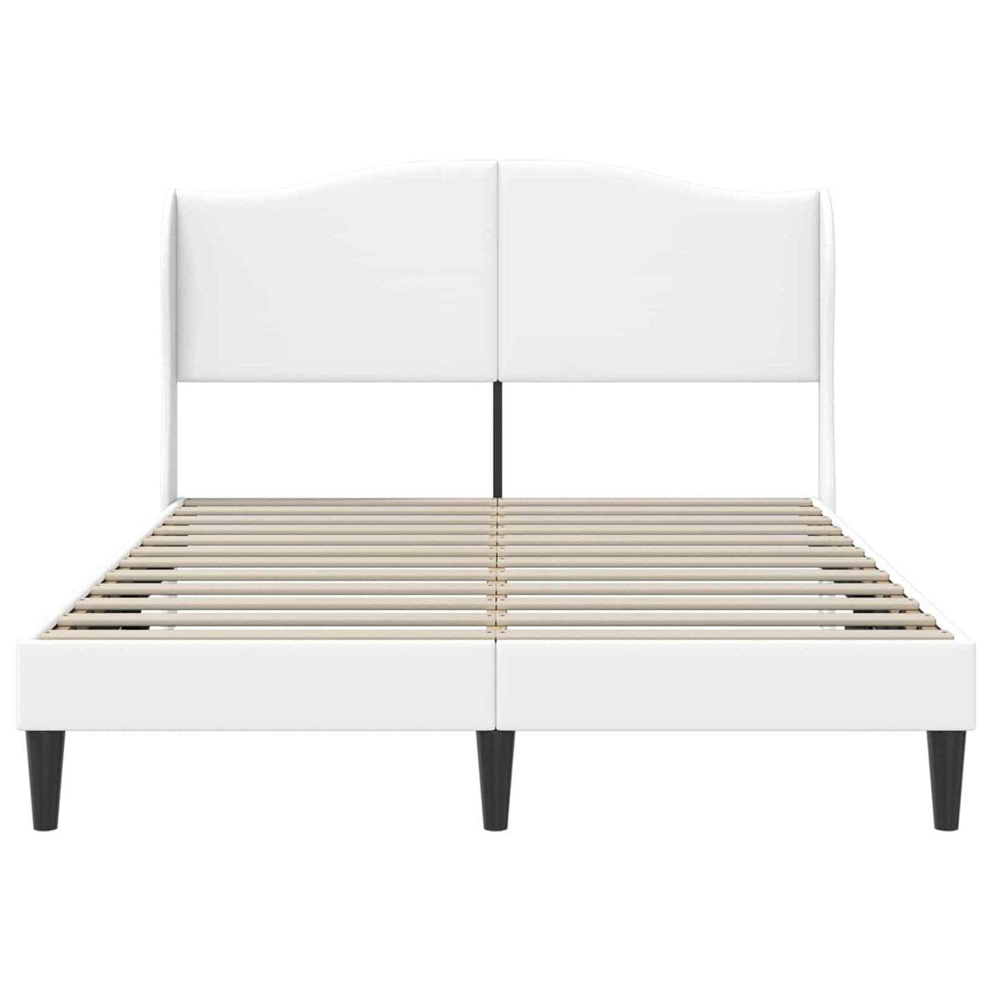 vidaXL Σκελετός Κρεβατιού με κεφαλάρι Λευκό 120 x 190 cm Τεχνητό Δέρμα