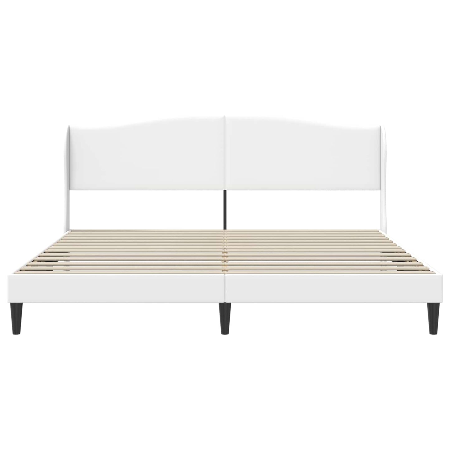 vidaXL Σκελετός Κρεβατιού με κεφαλάρι Λευκό 180 x 200 cm Τεχνητό Δέρμα