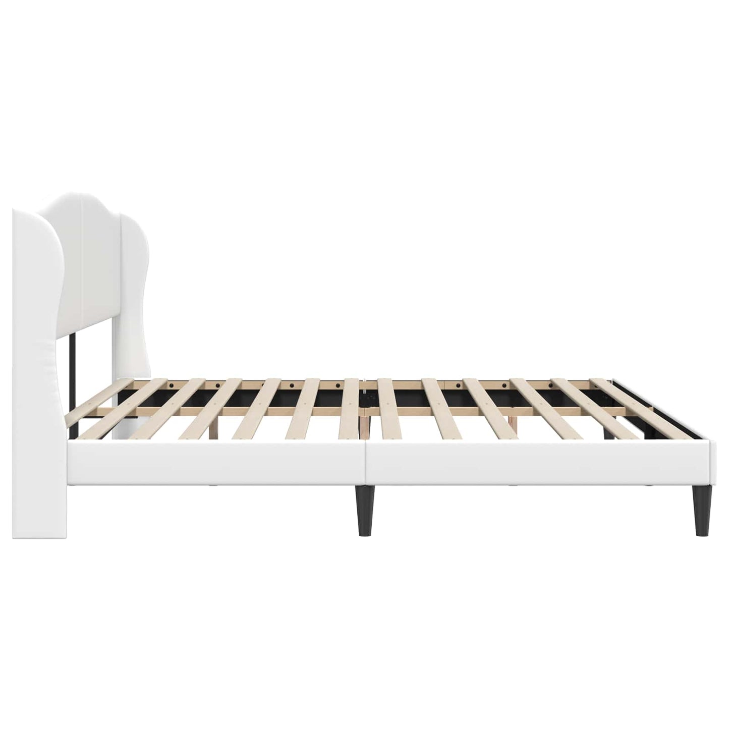 vidaXL Σκελετός Κρεβατιού με κεφαλάρι Λευκό 180 x 200 cm Τεχνητό Δέρμα