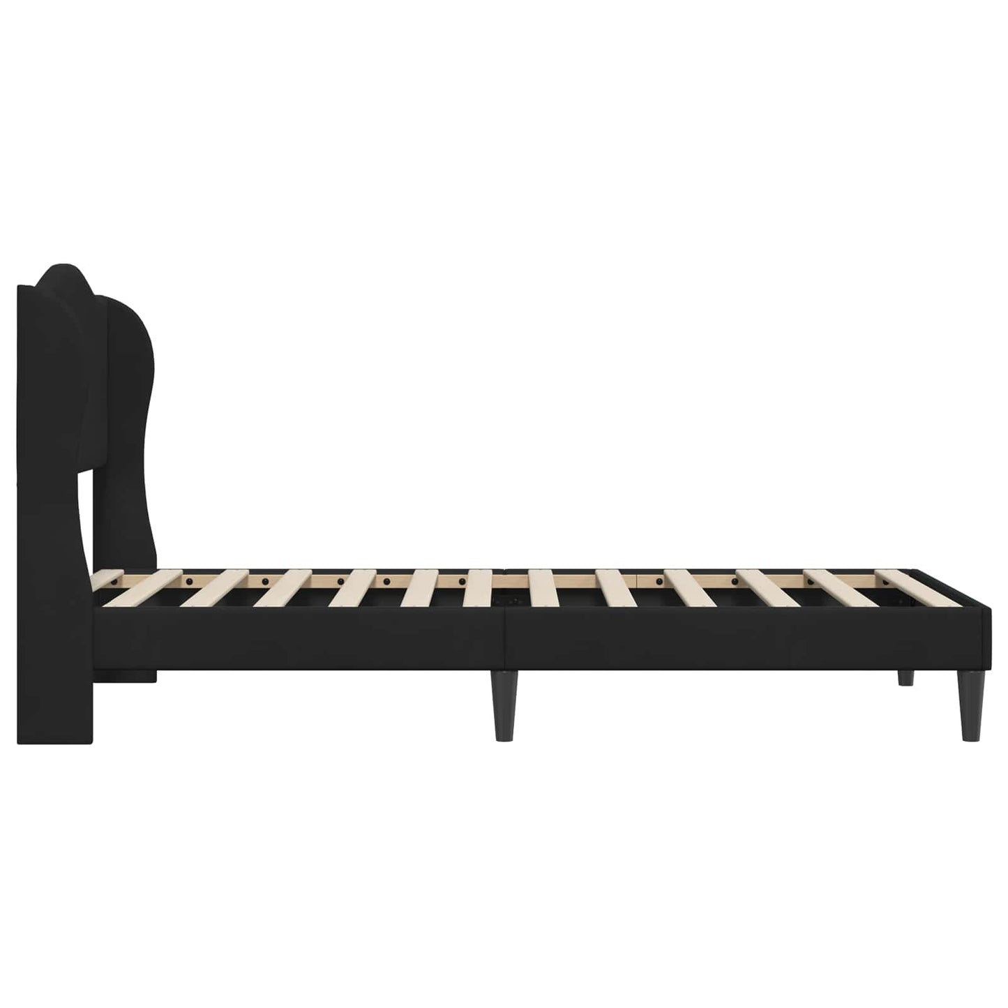 vidaXL Σκελετός Κρεβατιού με κεφαλάρι Μαύρο 90 x 200 cm Βελούδο