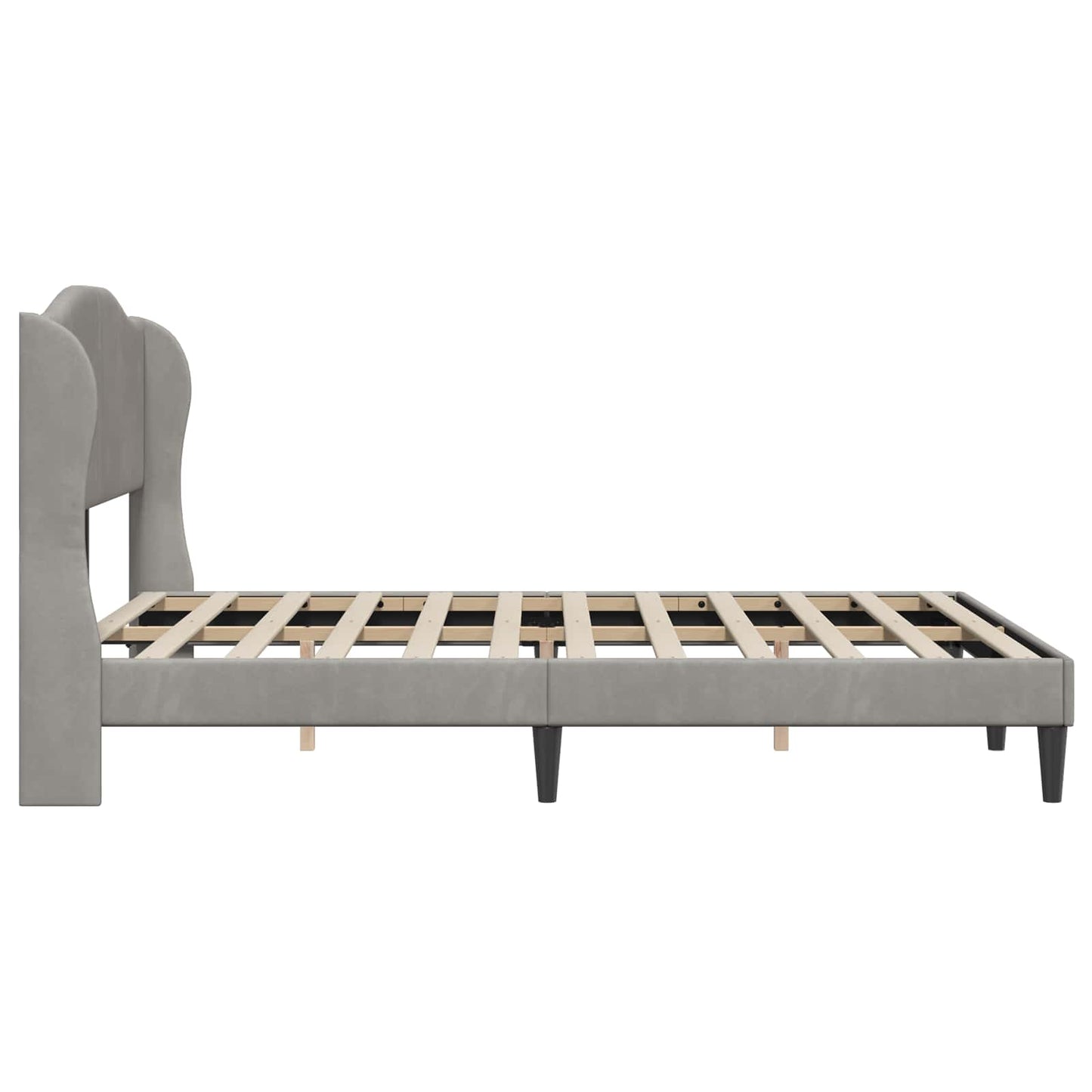 vidaXL Σκελετός Κρεβατιού Ανοιχτό γκρι 120 x 200 cm Βελούδο