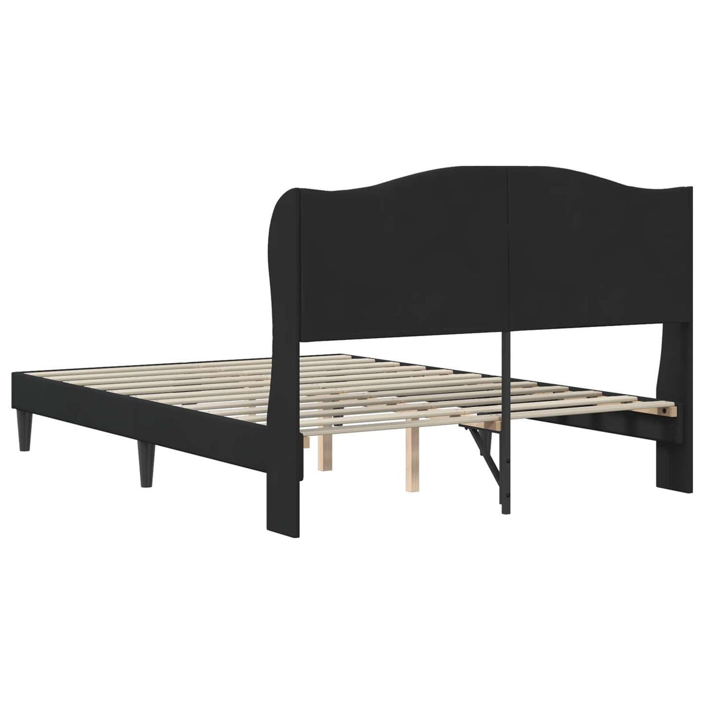 vidaXL Σκελετός Κρεβατιού με κεφαλάρι Μαύρο 120 x 200 cm Βελούδο
