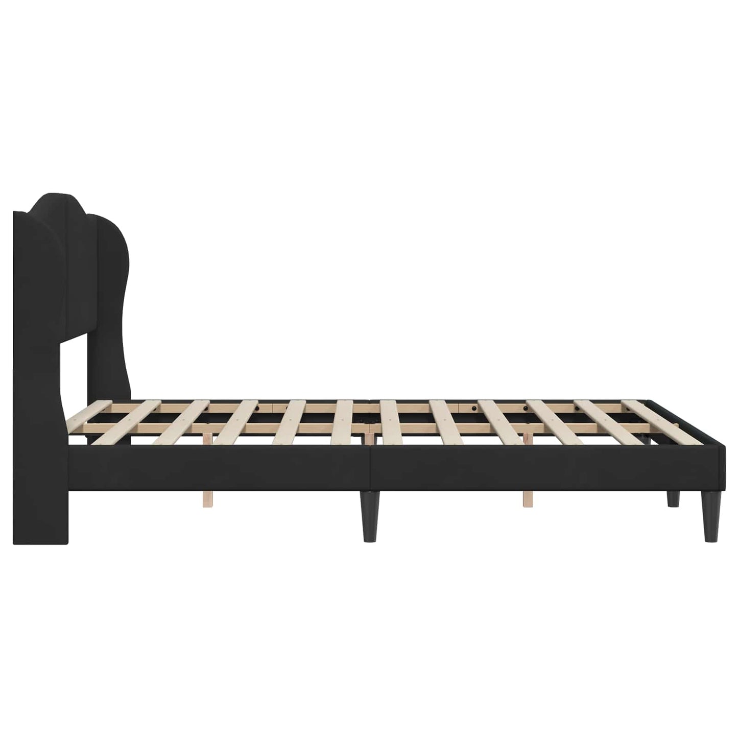 vidaXL Σκελετός Κρεβατιού με κεφαλάρι Μαύρο 140 x 200 cm Βελούδο